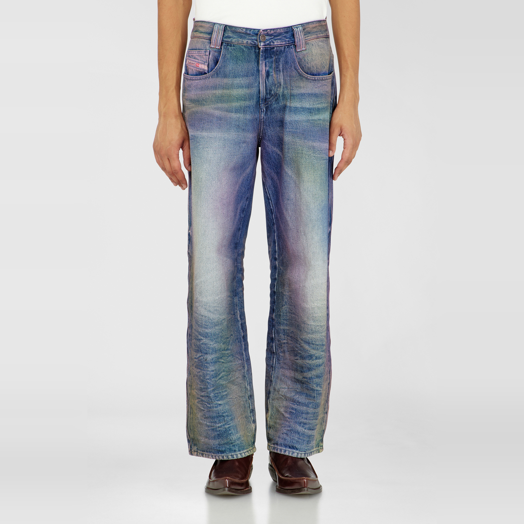 Diesel Jeans Relaxed Taille Haute 1982 D-Hakou, Coloré, Fermeture boutonnée