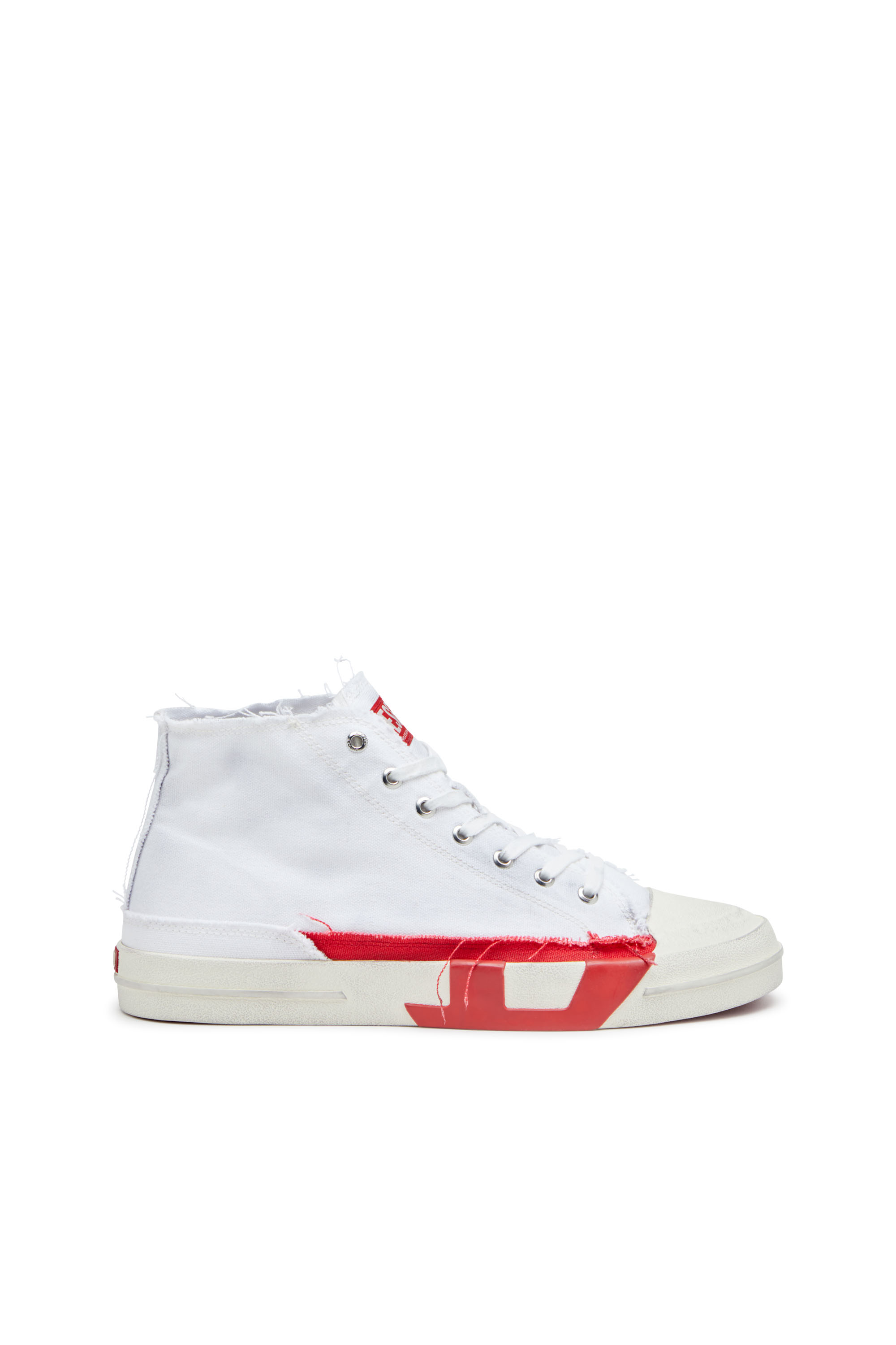 Diesel Herr Multicolor - S-D-Verse-Dirty-Effect High-Top Canvas Sneakers - Sneakers - Man Storlek 44