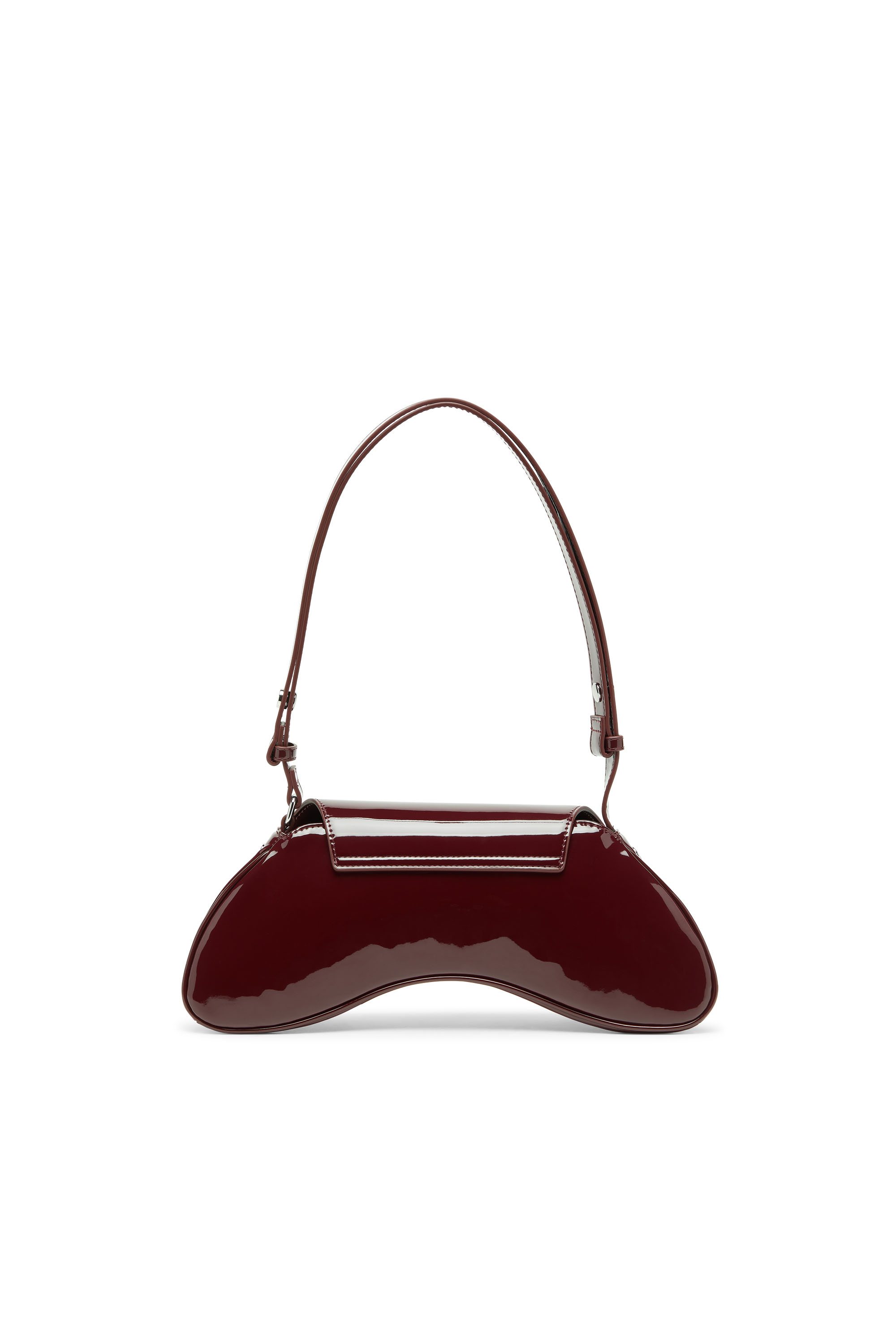 Diesel - PLAY CROSSBODY, Woman's Play-Crossbody bag in glossy PU in Burgundy - 3
