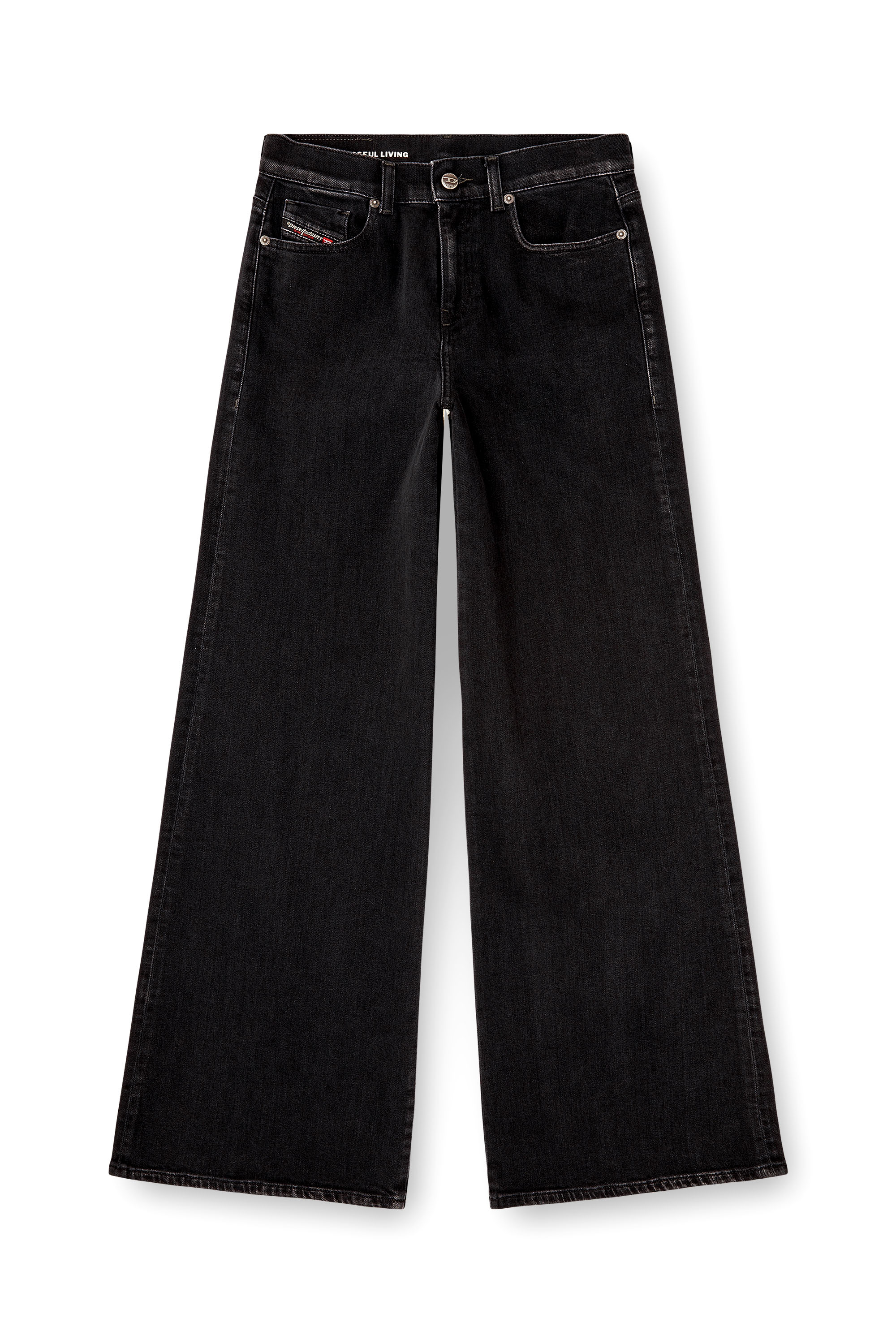 Diesel - Woman's Flare Jeans 1978 D-Akemi 09N89, Black/Dark grey - 3