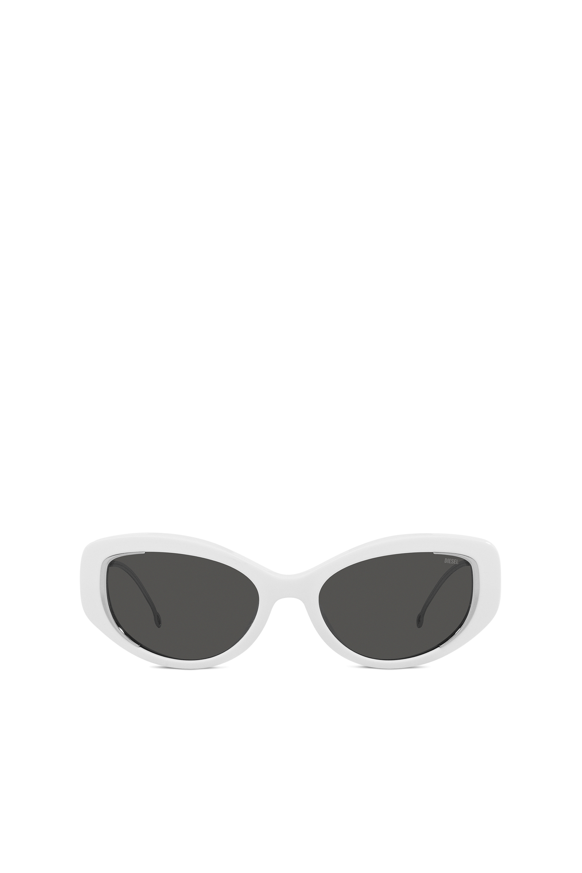 Diesel - Softer Katzenaugen-Style Brille - Sonnenbrille - Unisex - Weiss