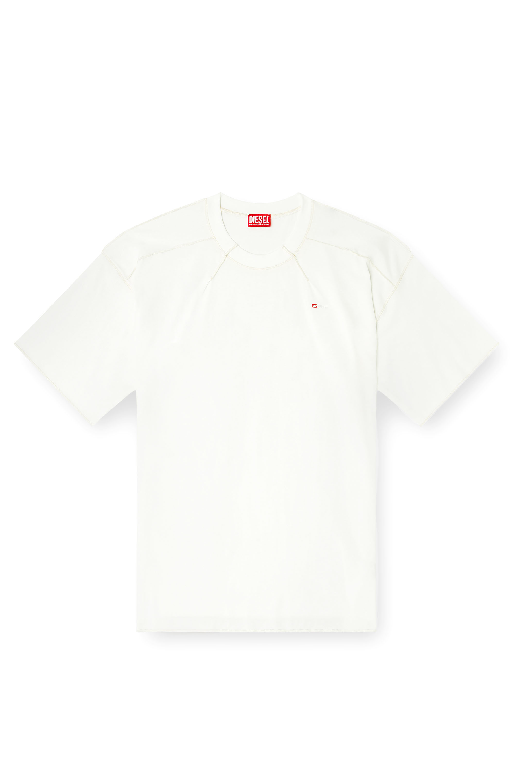 Diesel - T-CRAHOR-BOXT-T1, Man's Cotton T-shirt with micro embroidery in White - 3