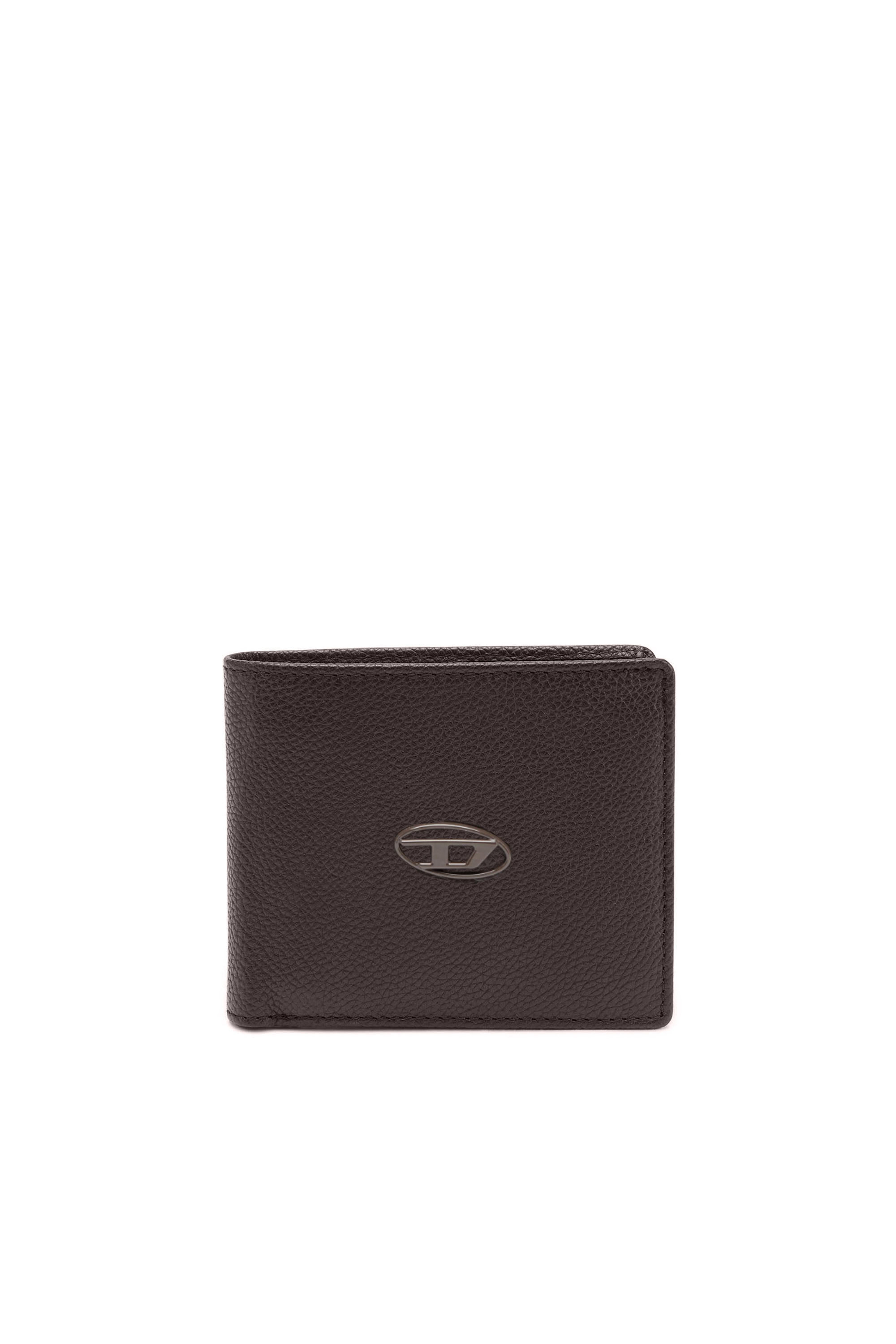 Diesel Men's Brown - Bi-Fold Wallet In Grainy Leather - Wallets - Man Uni