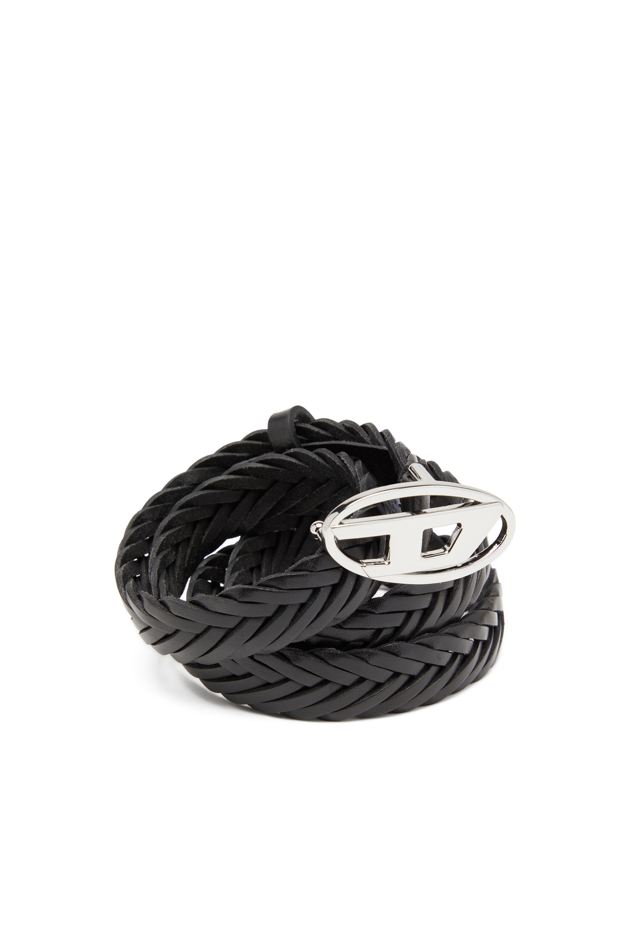 Diesel - B-1DR 20, Woman's 1.9 cm braided leather belt in Black - 3