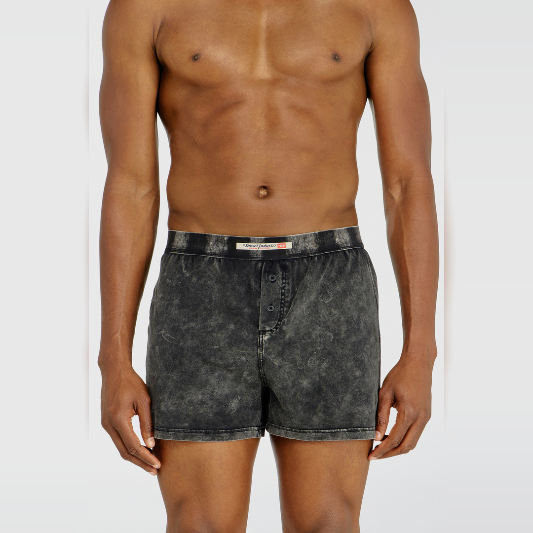 Diesel - Boxer en coton effet denim - Caleçons boxeurs - Homme - Gris