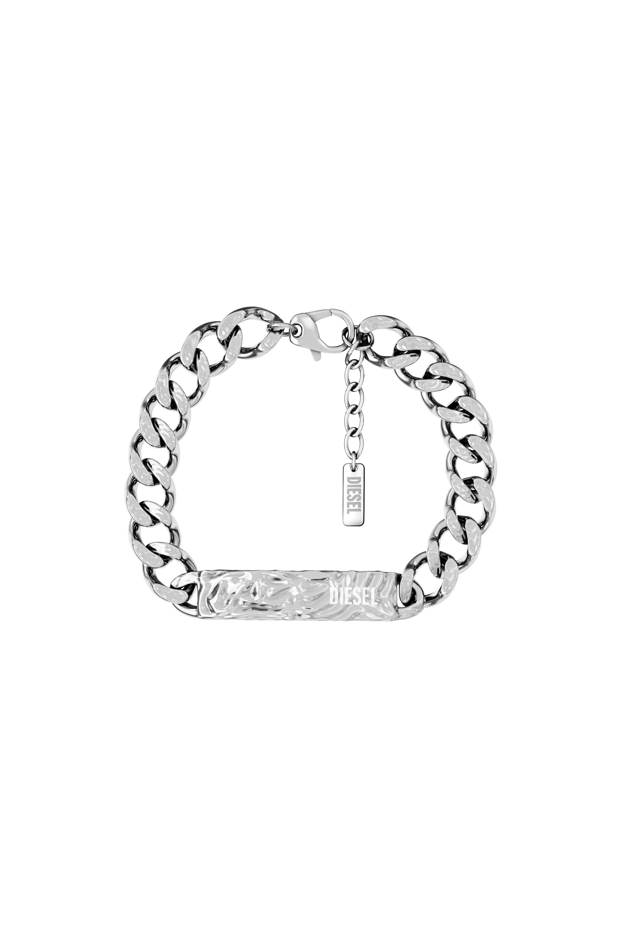 Diesel - Stainless Steel ID Bracelet - Bracelets - Unisex - Silver