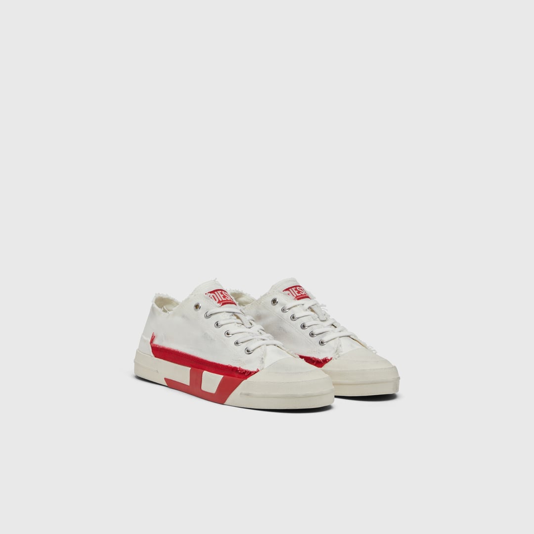 Diesel - S-D-Verse-Dirty-effect canvas sneakers - Sneakers - Man - Multicolor