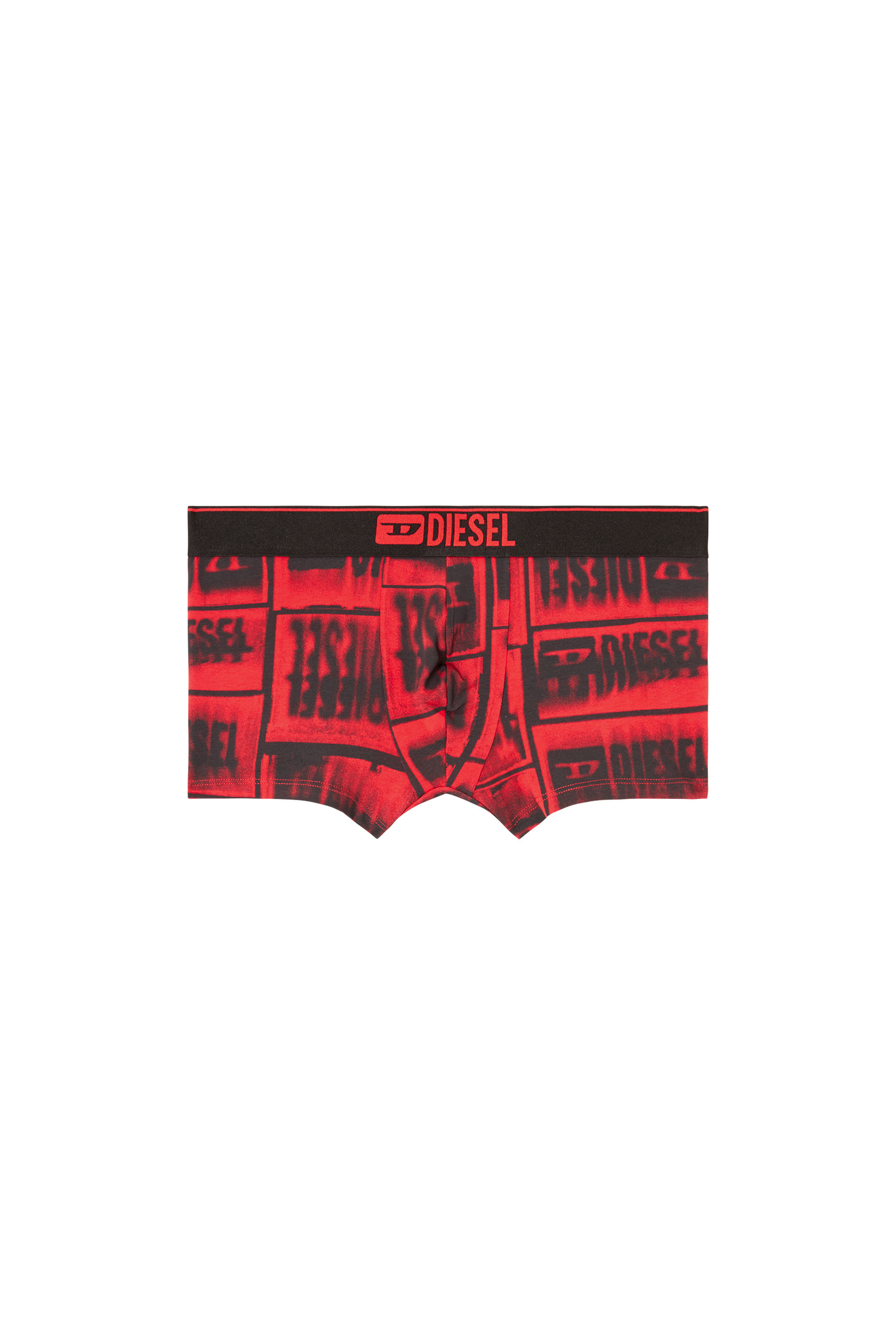 Diesel - DAMIEN-D-BOX, Man's Boxer briefs with faded logo print in Red - 2