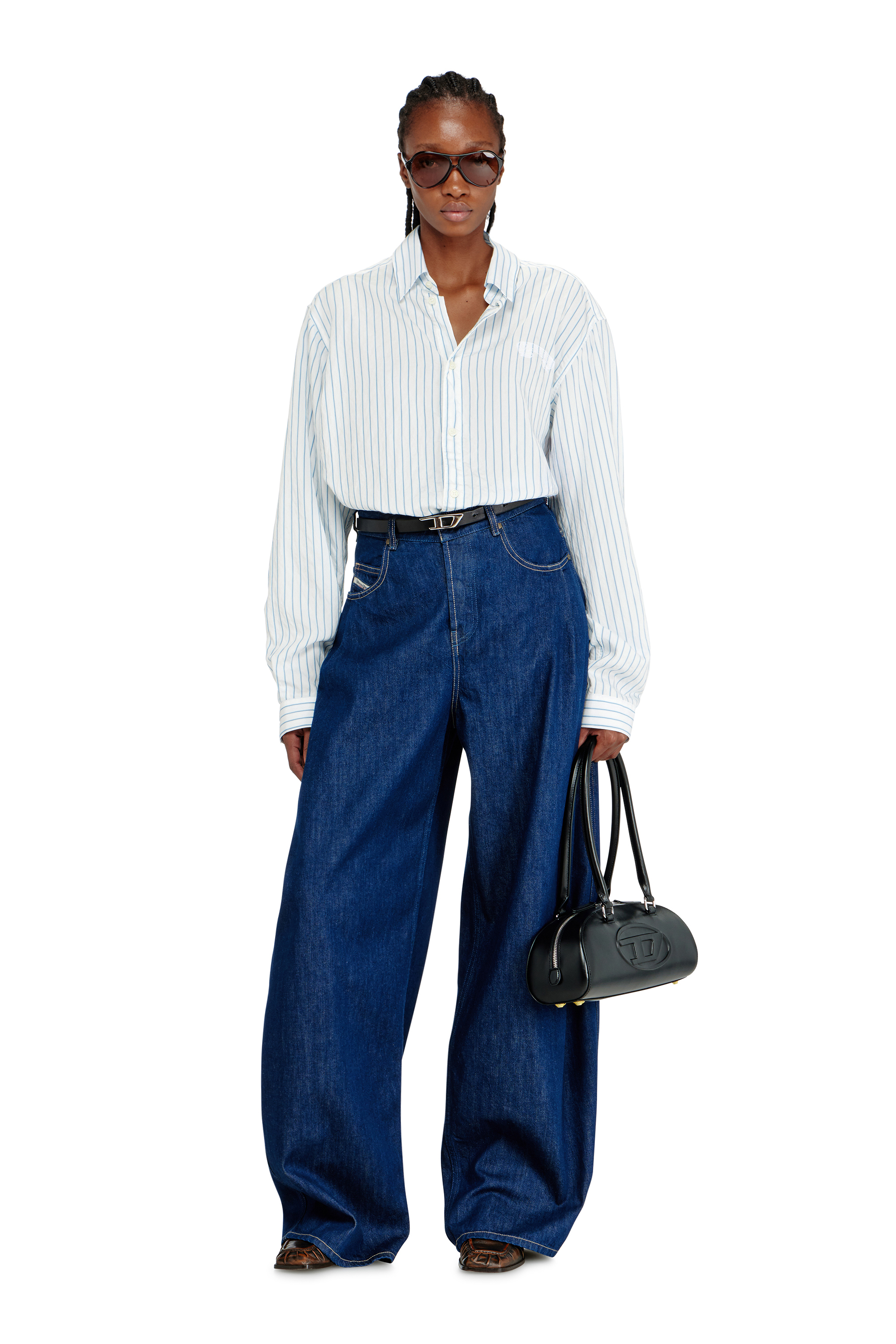 Diesel - Woman's Relaxed Jeans 1987 D-Khelz 09Q09, Dark Blue - 1