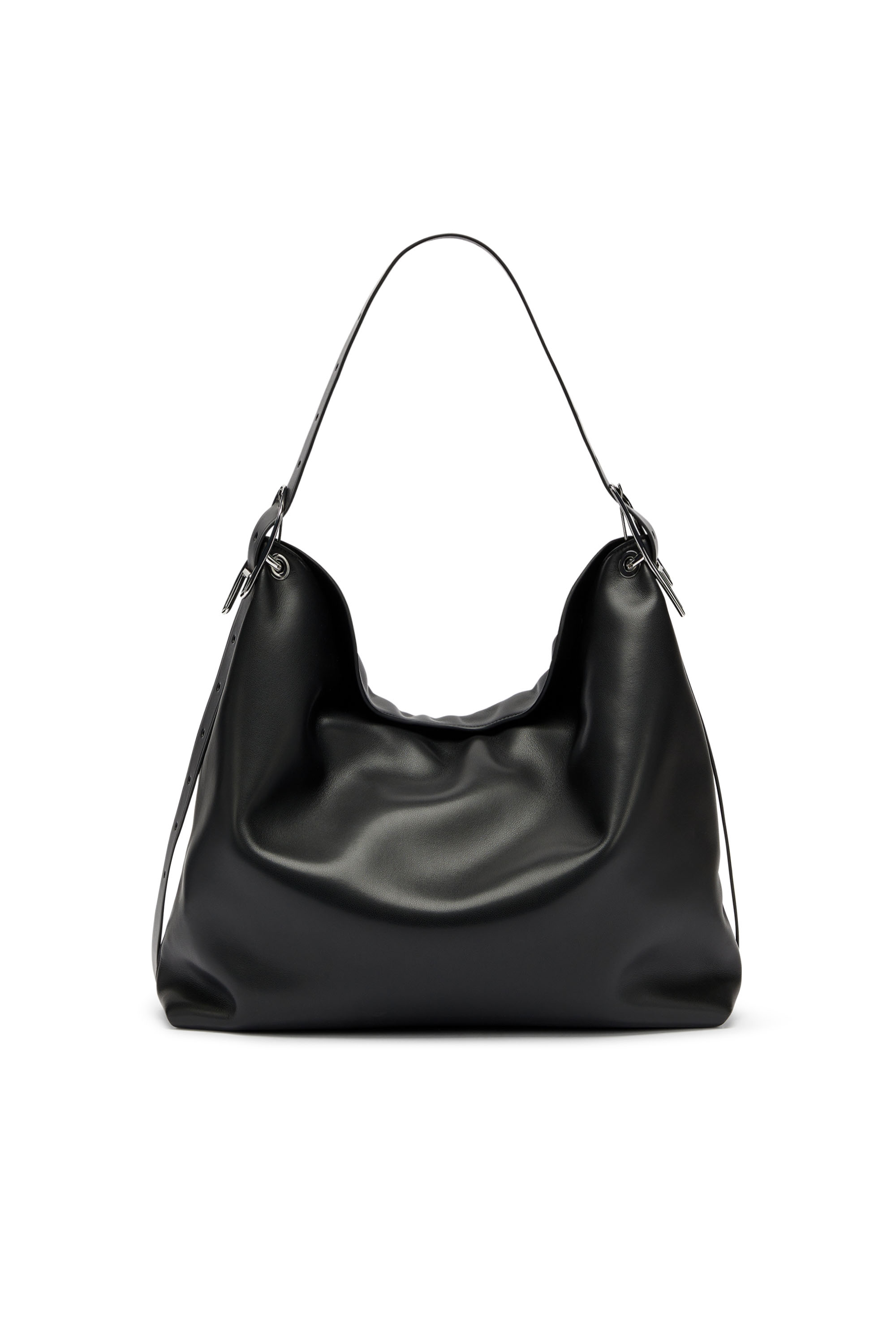 Diesel Mulher Preto - D-Line-Leather Hobo Bag - Shoulder Bags - Woman Uni
