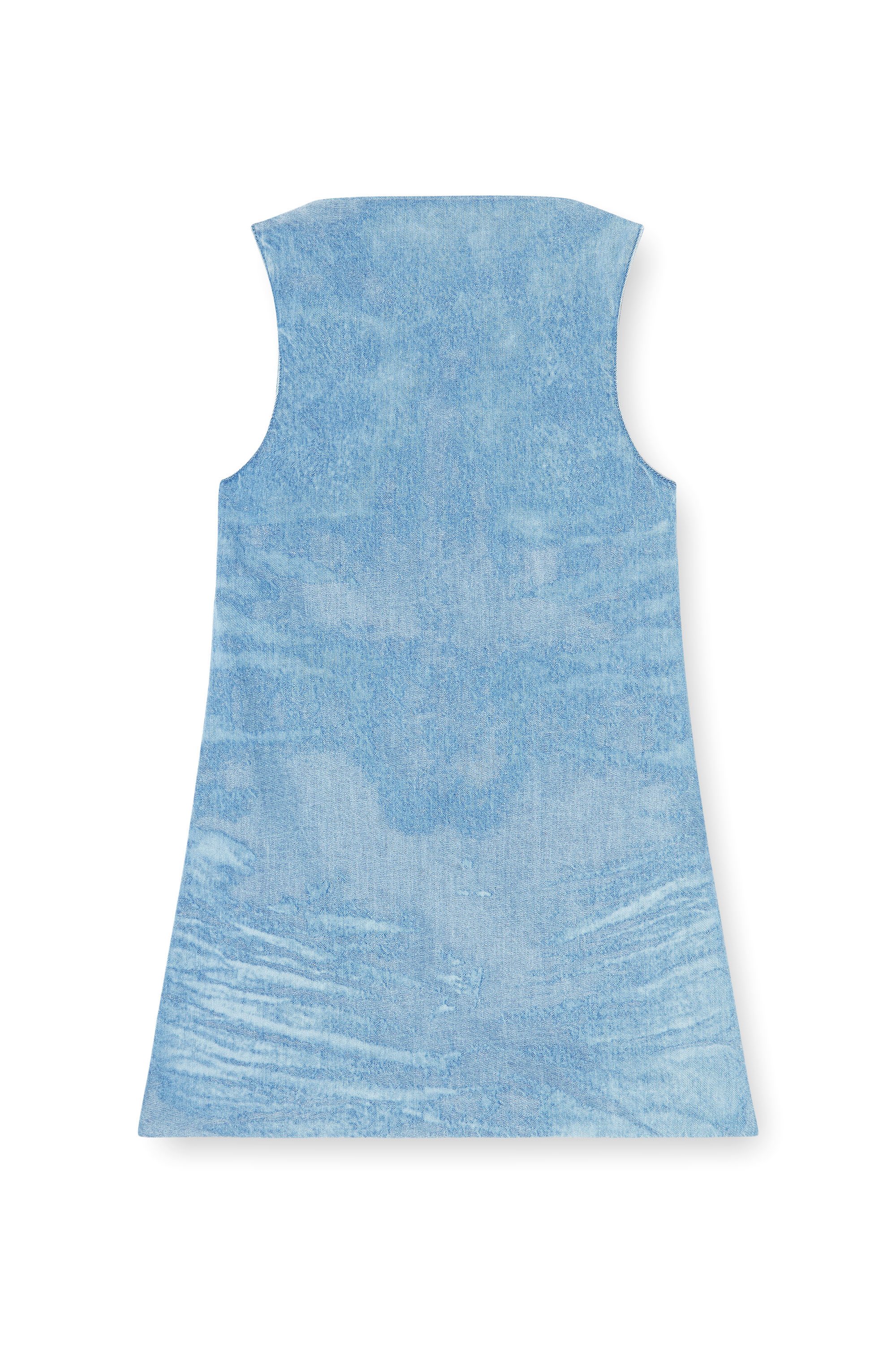 Diesel - DE-SELUNE-FSI, Woman's Short dress in satin denim in Blue - 3