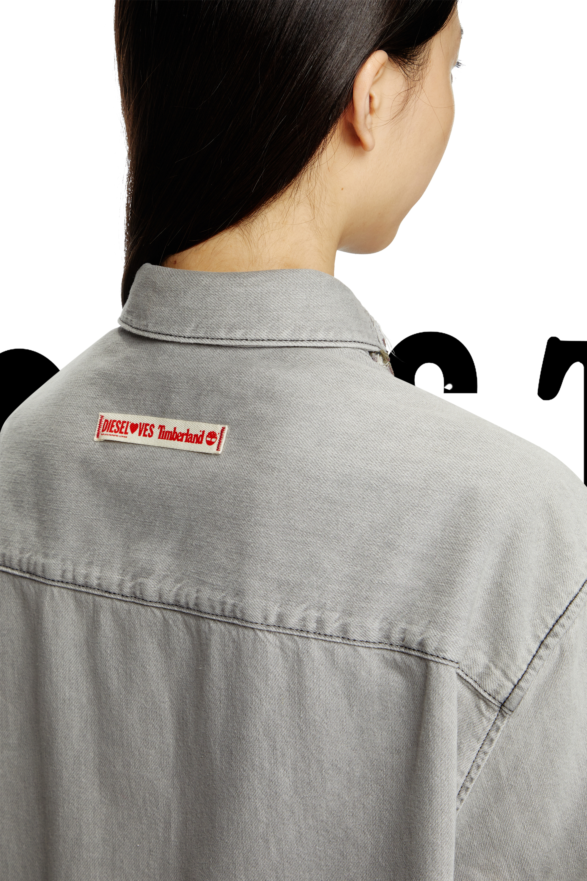 Diesel - Check and bleach-effect denim shirt - Denim Shirts - Unisex - Multicolor