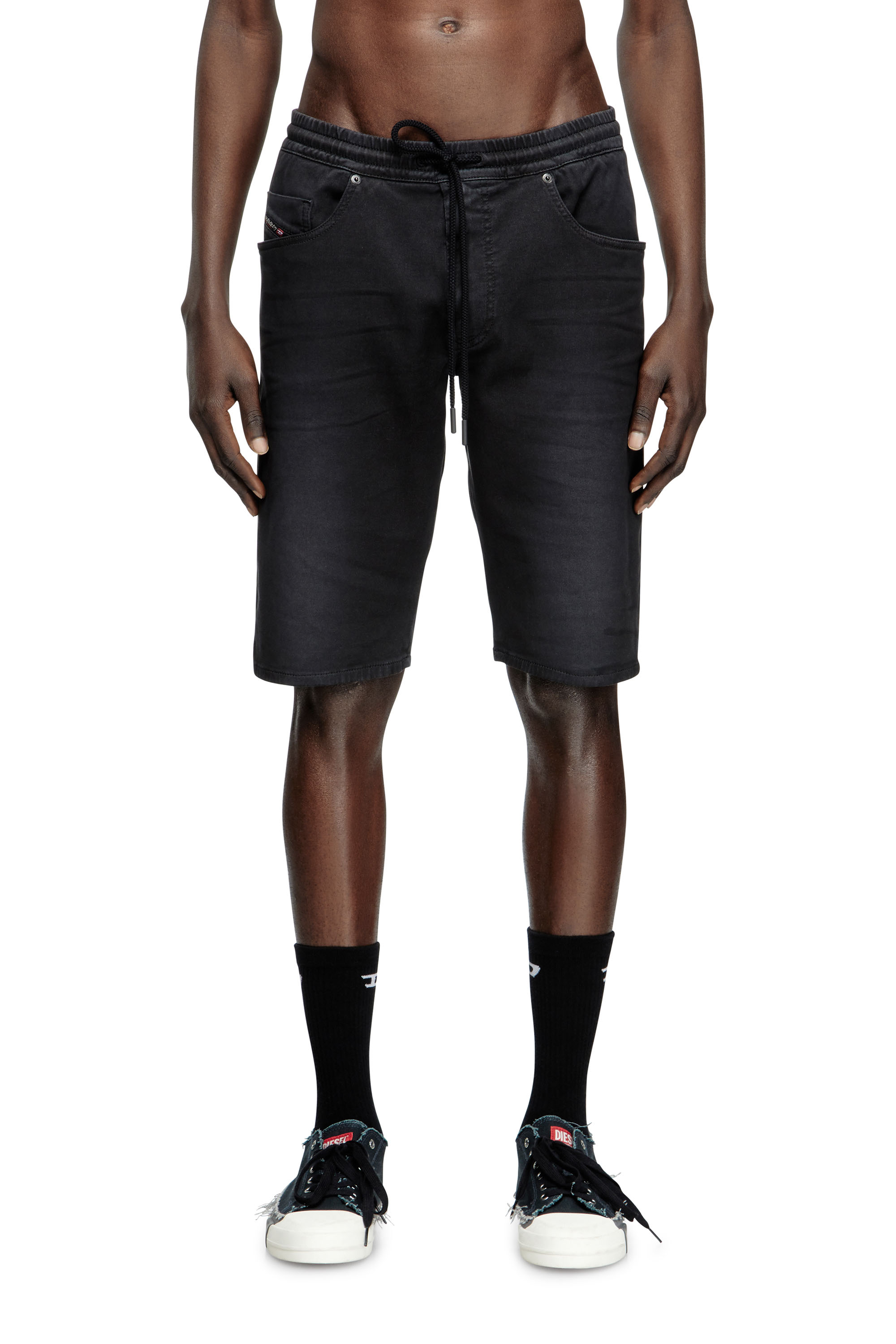 Diesel Homem Preto - Chino Shorts In Joggjeans - Denim Short Pants - Man Tamanho 32