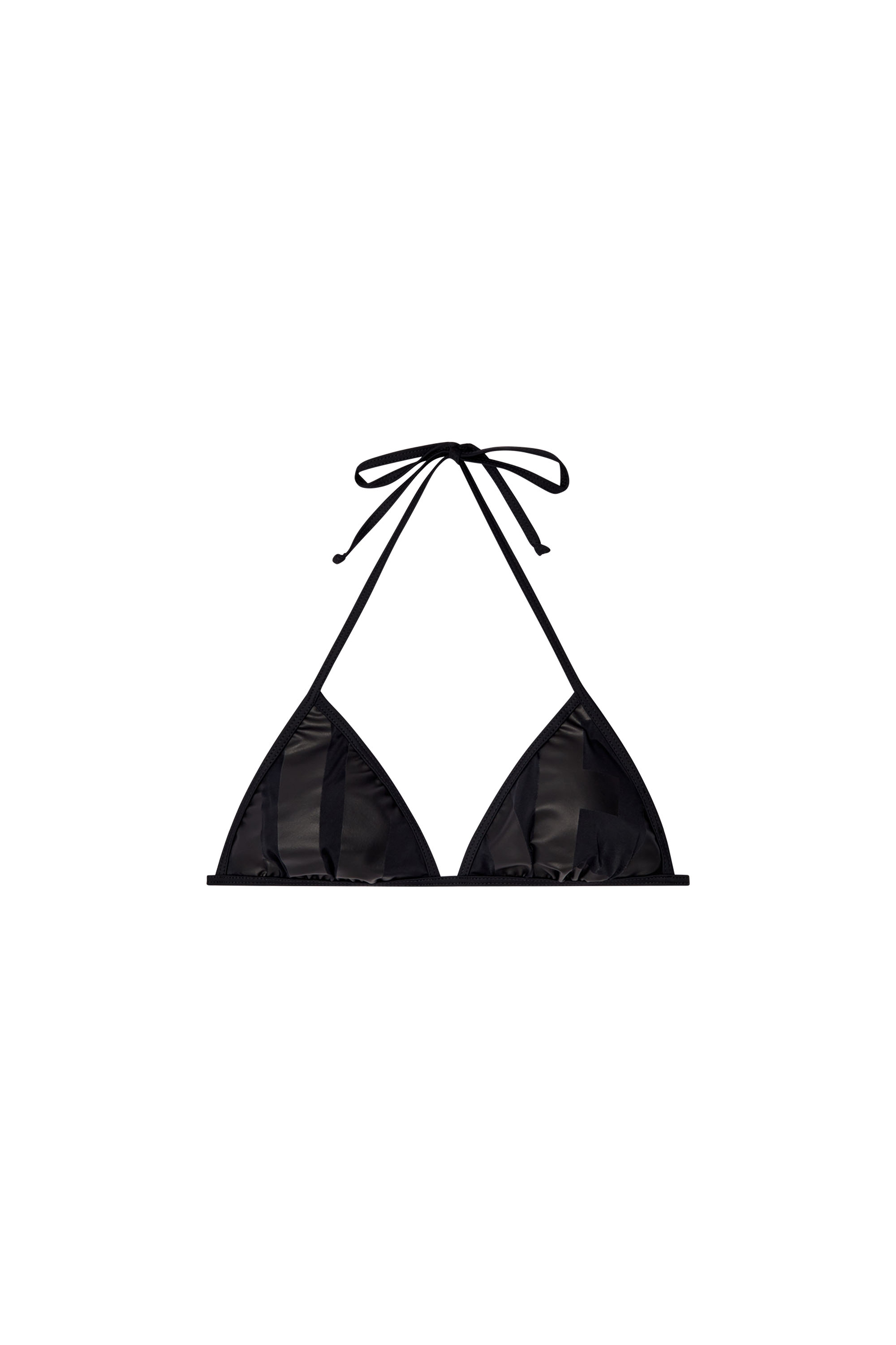 Diesel - BFB-SEES-A, Woman's Bikini top with cut-off Diesel logo in Black - 3