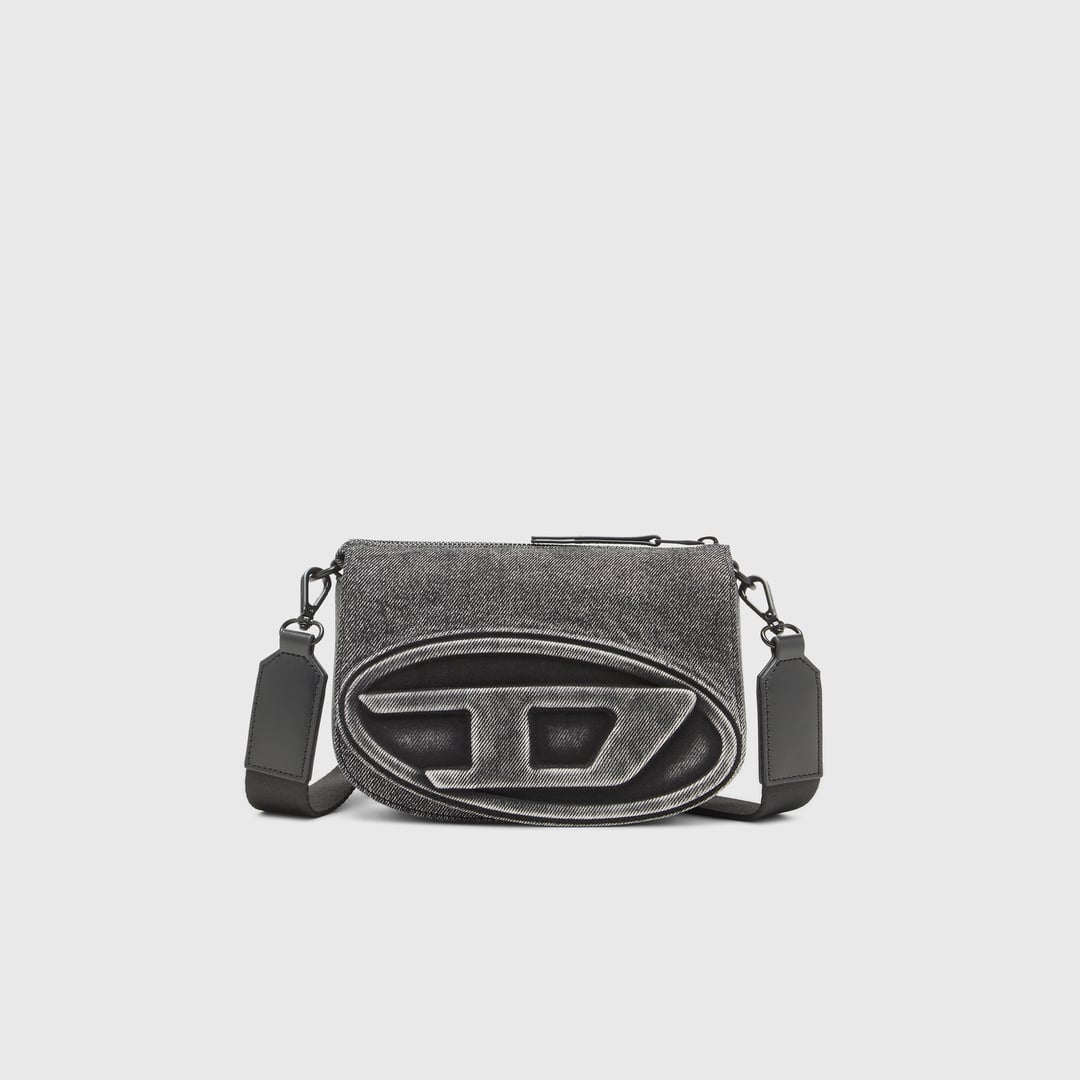 Diesel - 1DR-Camera bag in washed denim - Crossbody Bags - Unisex - Grey