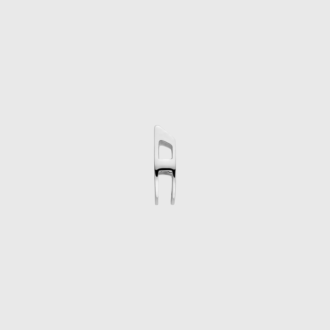 Diesel - Stainless Steel Hoop Earring - Earrings - Unisex - Silver
