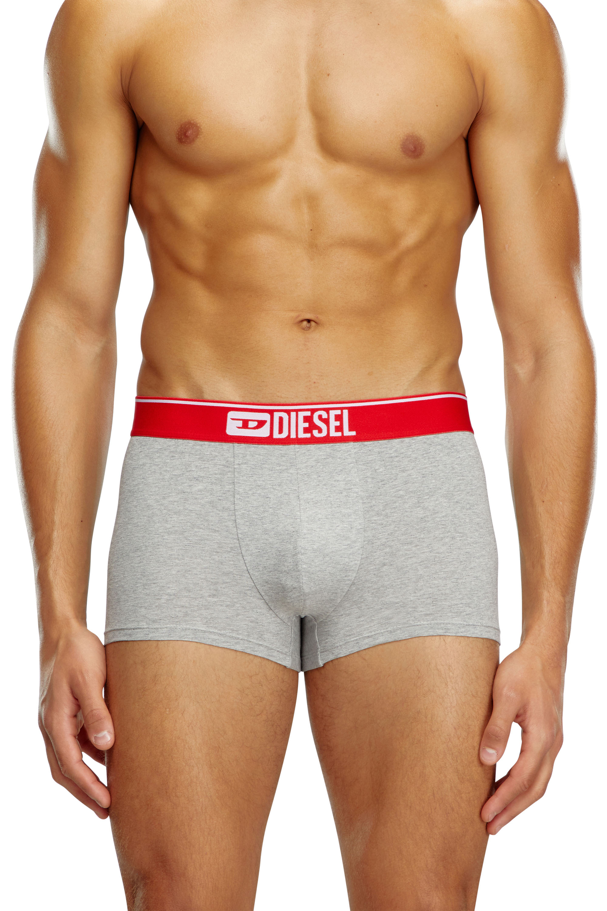 Shop Diesel Set Di Tre Boxer Lunghi Tinta Unita In Multicolor