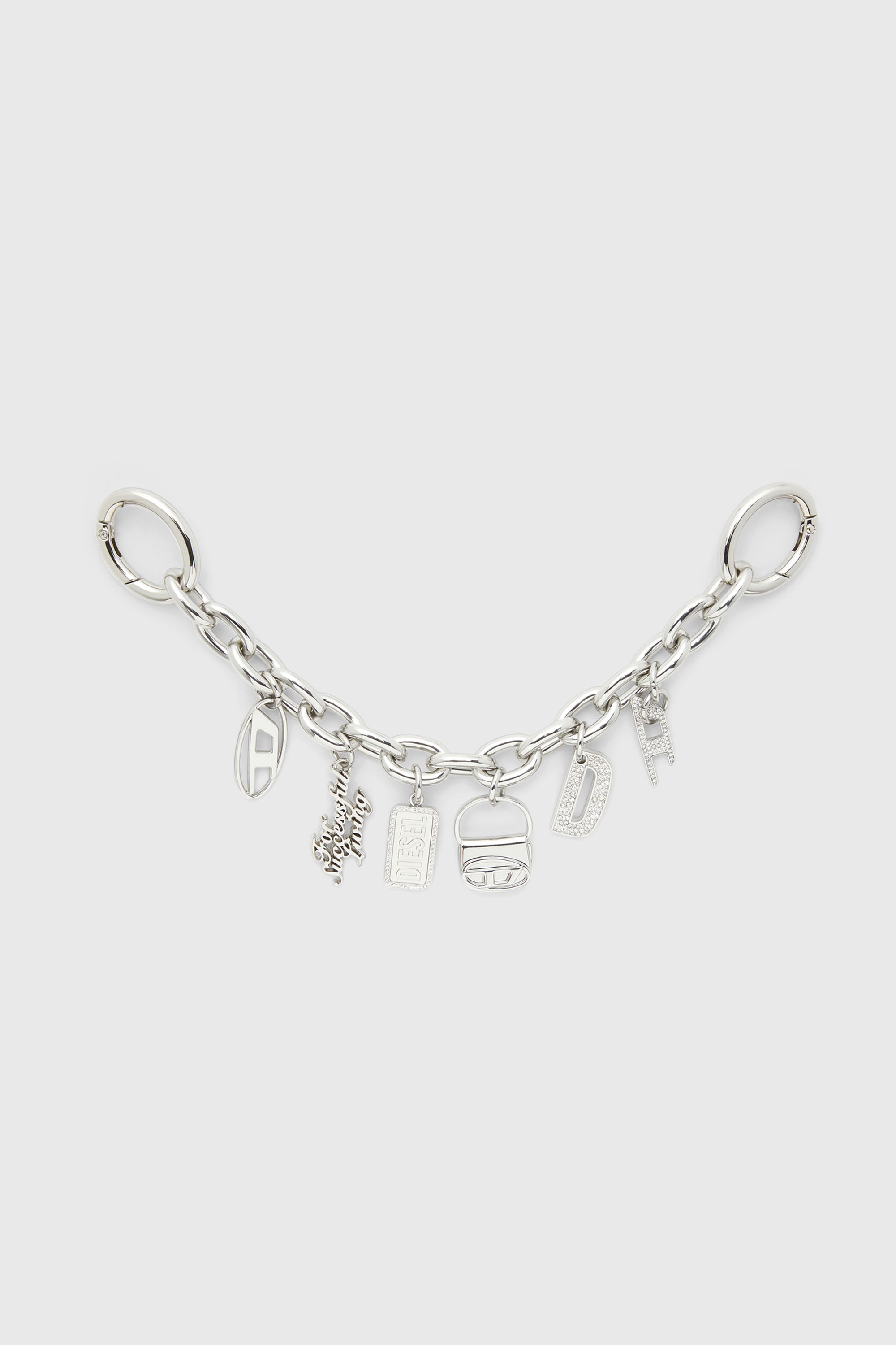 Diesel - Charm detachable chain - Charms and Keyrings - Woman - Silver