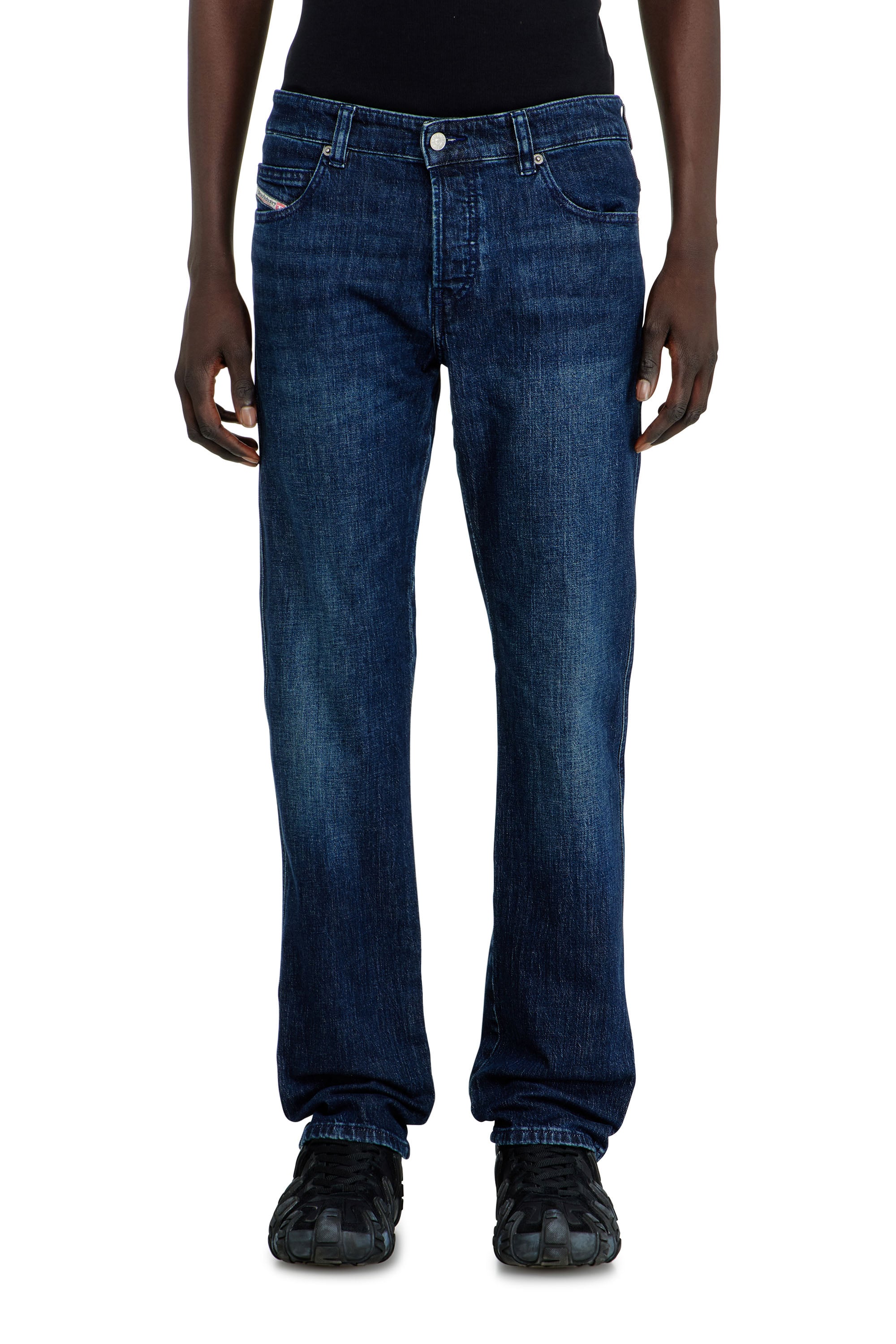 Diesel Blu Uomo Jeans Slim Vita Media 1993 D-Vyl, Scuro, Chiusura Con Bottoni Taglia 32