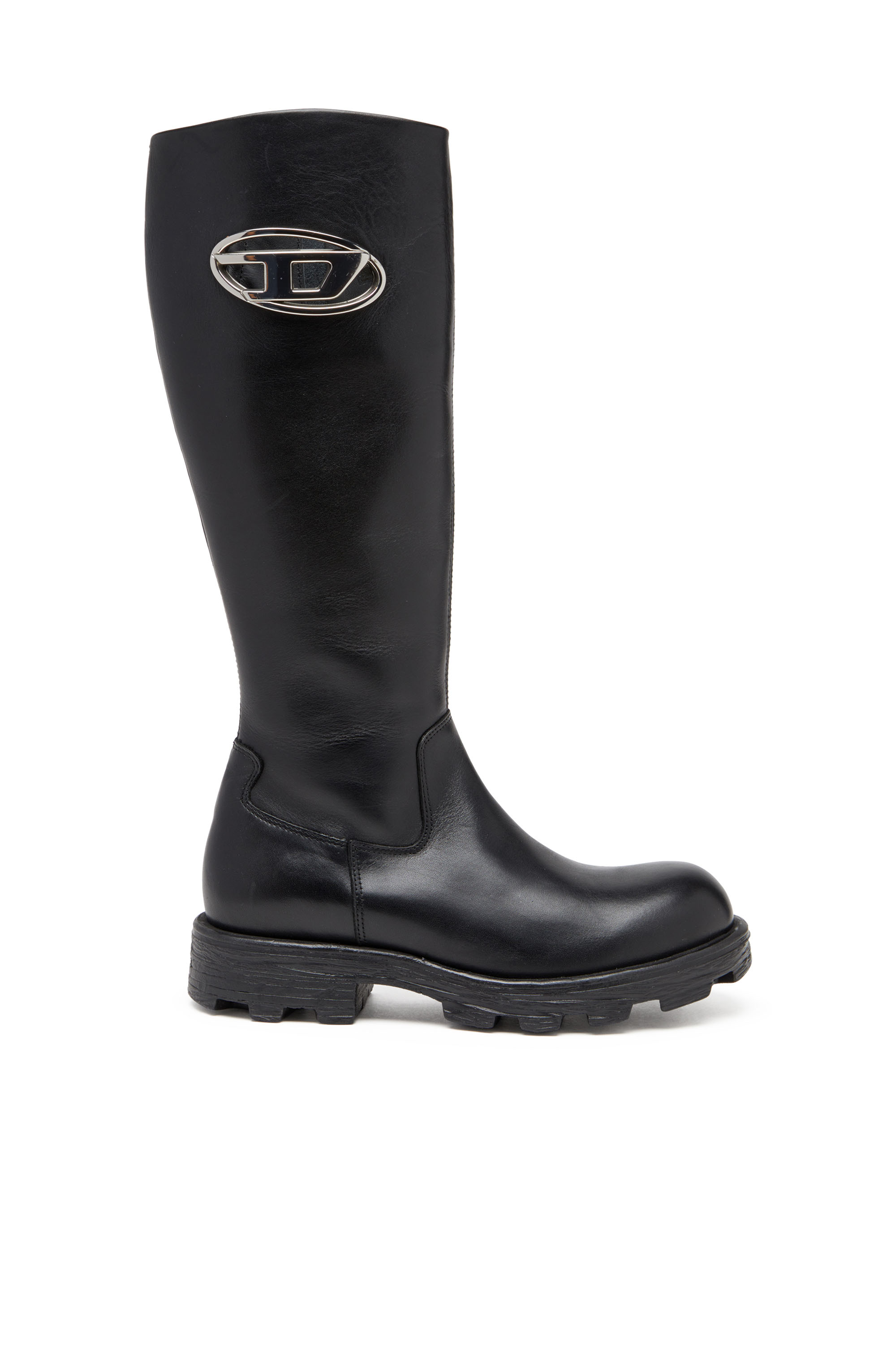 Diesel – D-Hammer-Leather knee-high boots – Boots – Woman – Black