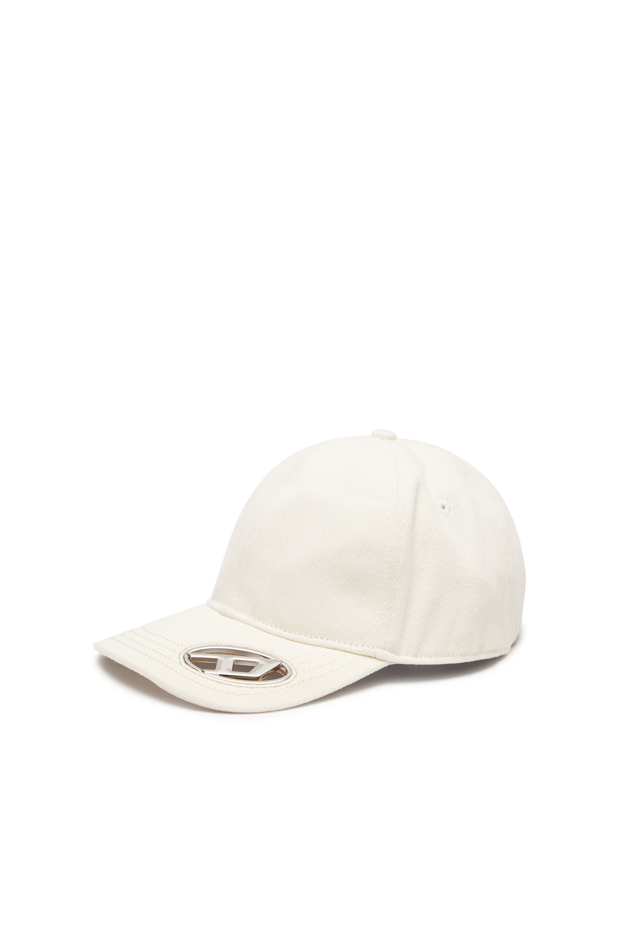 Shop Diesel Baseball Cap With Oval D Plaque In White