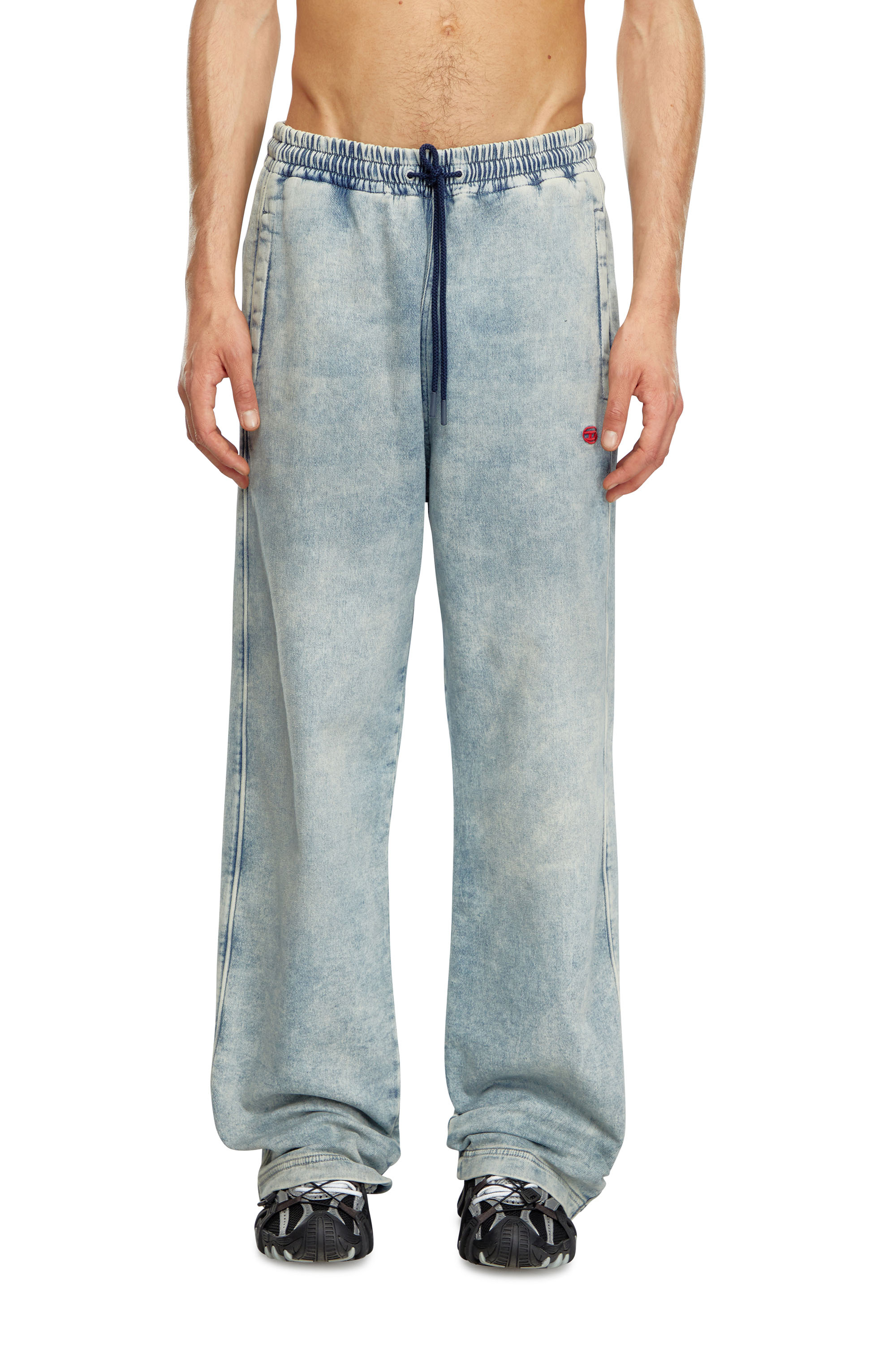 Shop Diesel Straight D-martians Track Denim In Blue