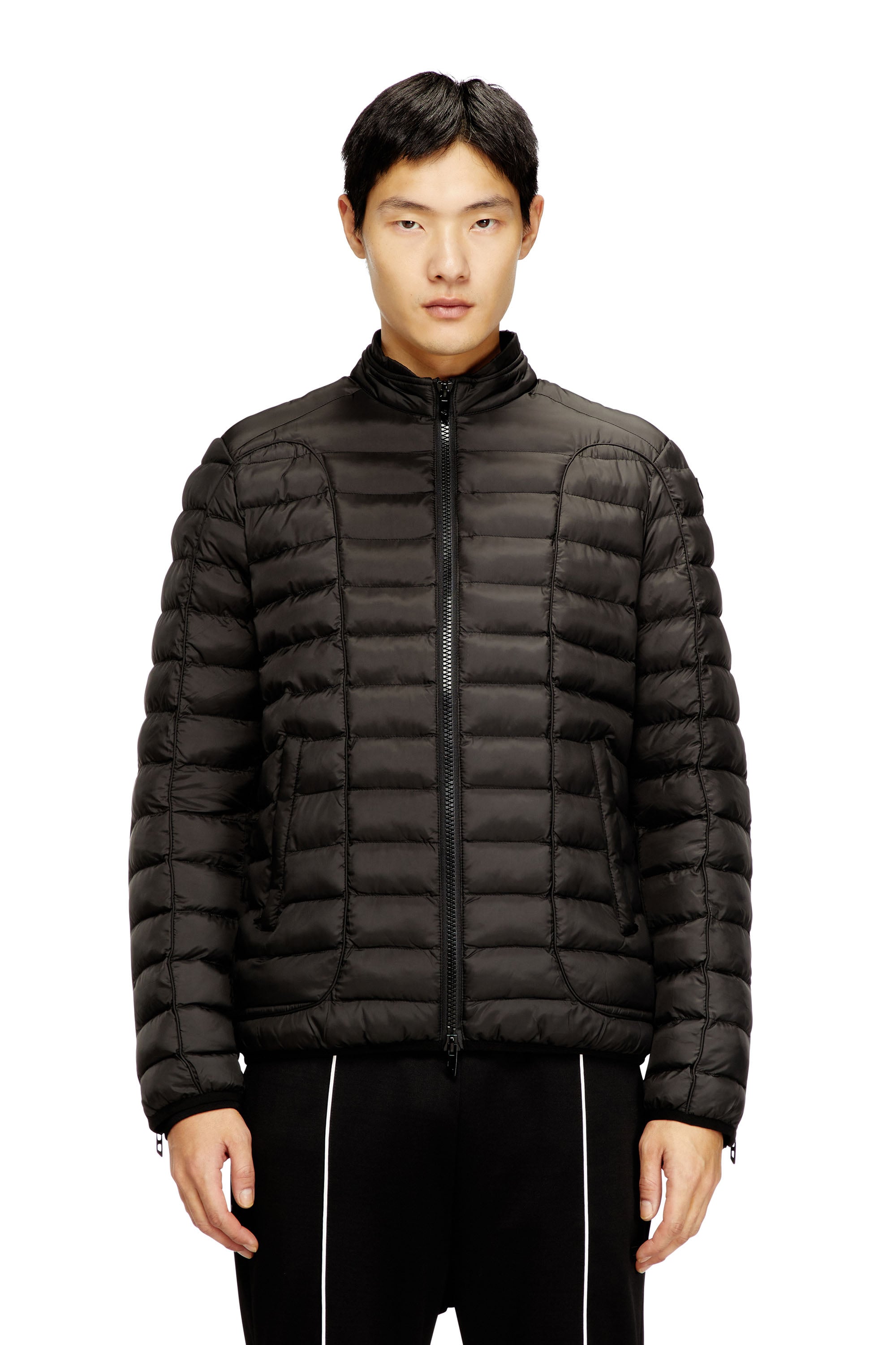 Diesel Homem Preto - Puffer Jacket In Light Nylon - Winter Jackets - Man Tamanho 54
