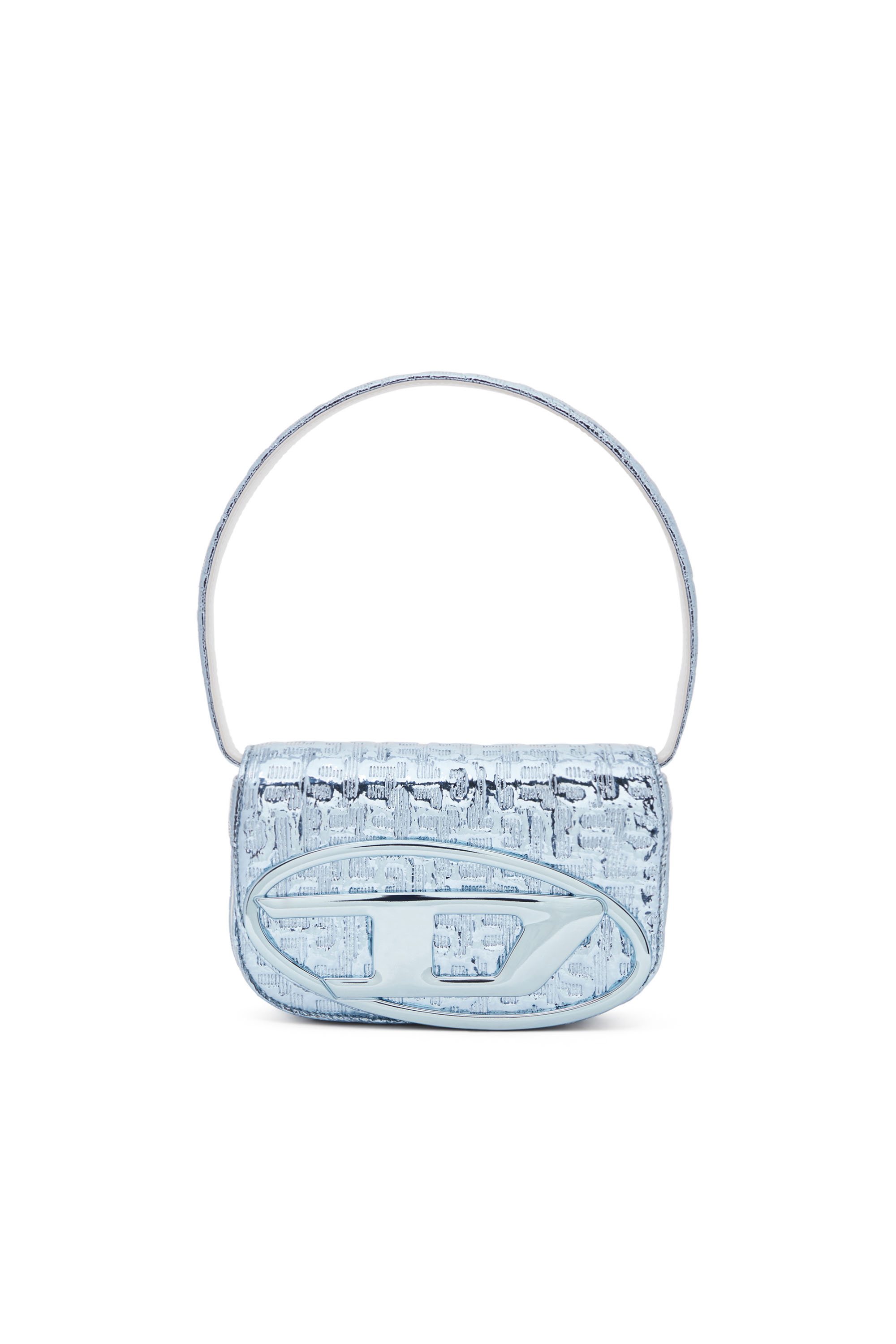 Diesel - Sac iconique à bandoulière avec monogram métallisé - Sacs d'Épaule - Femme - Bleu