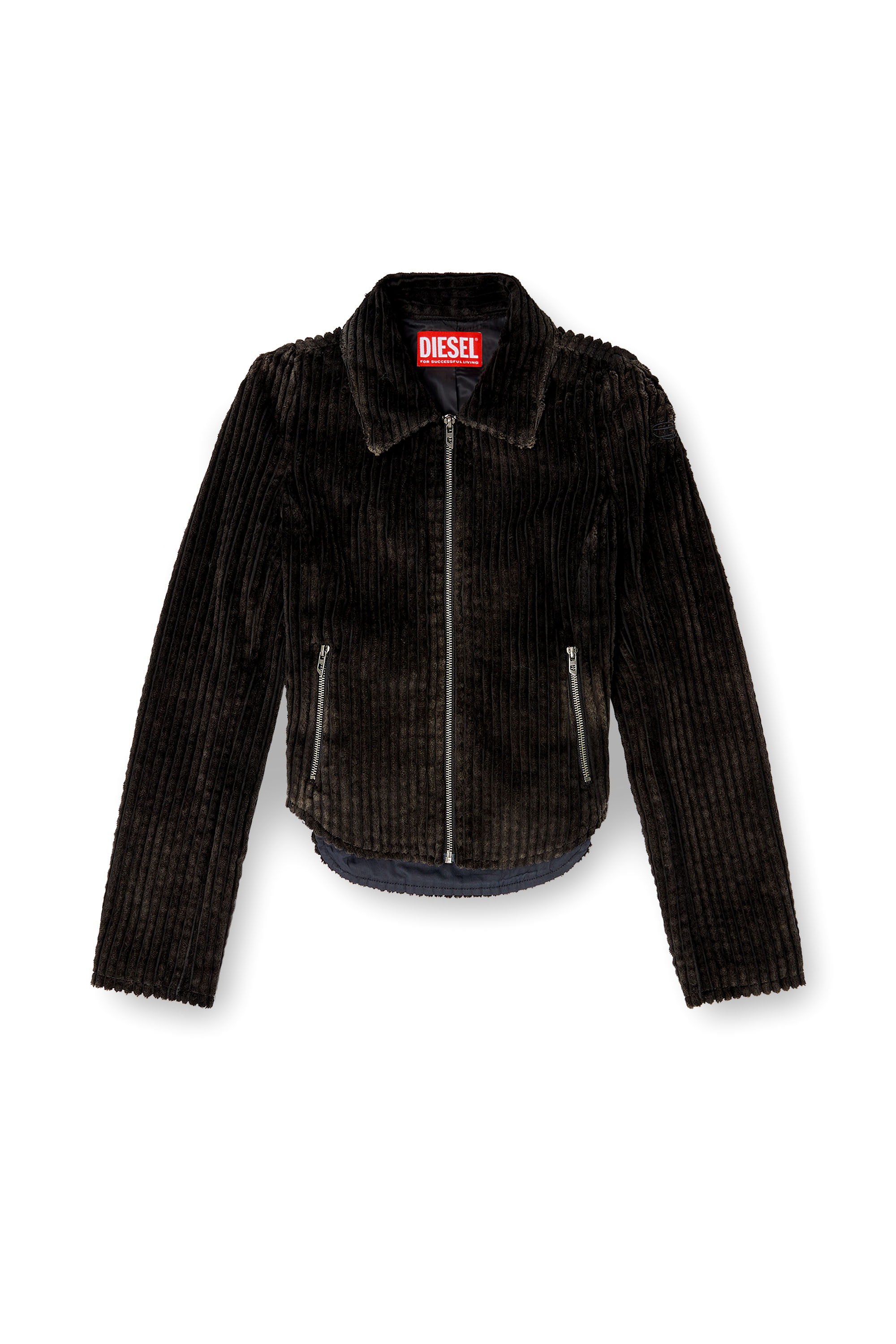 Diesel - G-ENEA, Woman's Shirt-jacket in cotton corduroy in Brown - 3