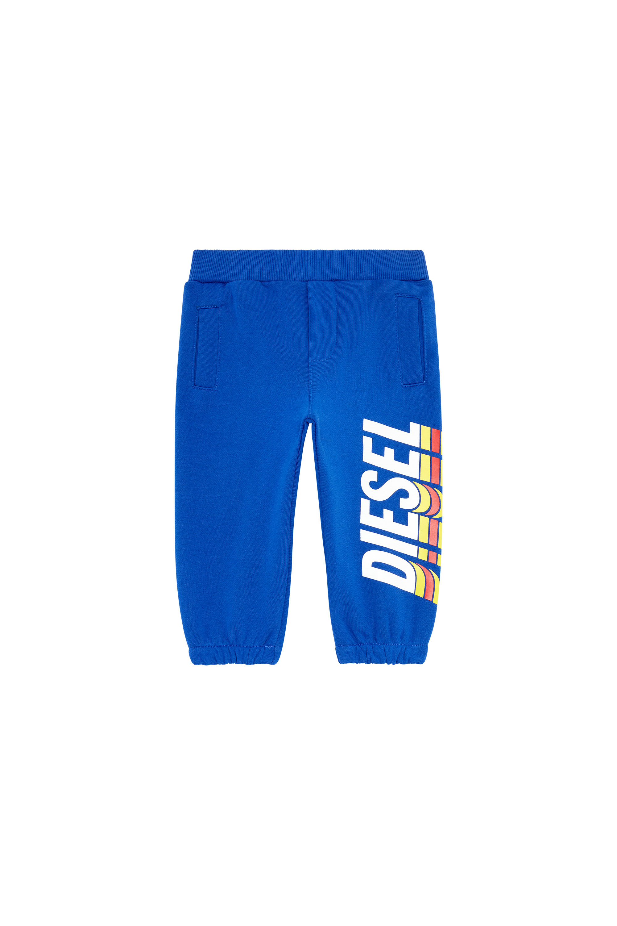 Diesel - Pantaloni tuta con maxi logo stampato - Pantaloni - Uomo - Blu