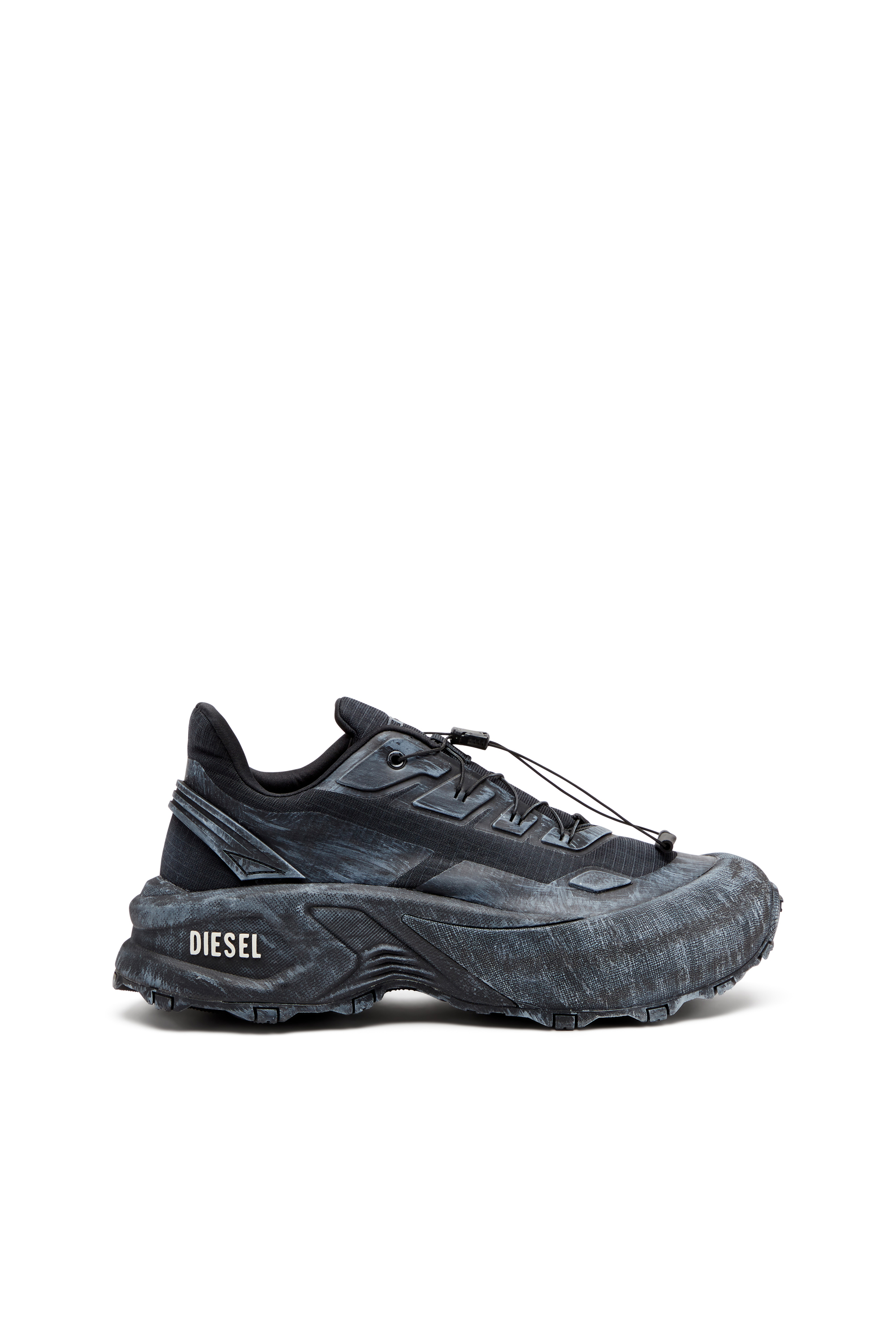 Diesel Nero Uomo - D-Cage-Sneaker In Ripstop Distressed - Sneakers Taglia 43