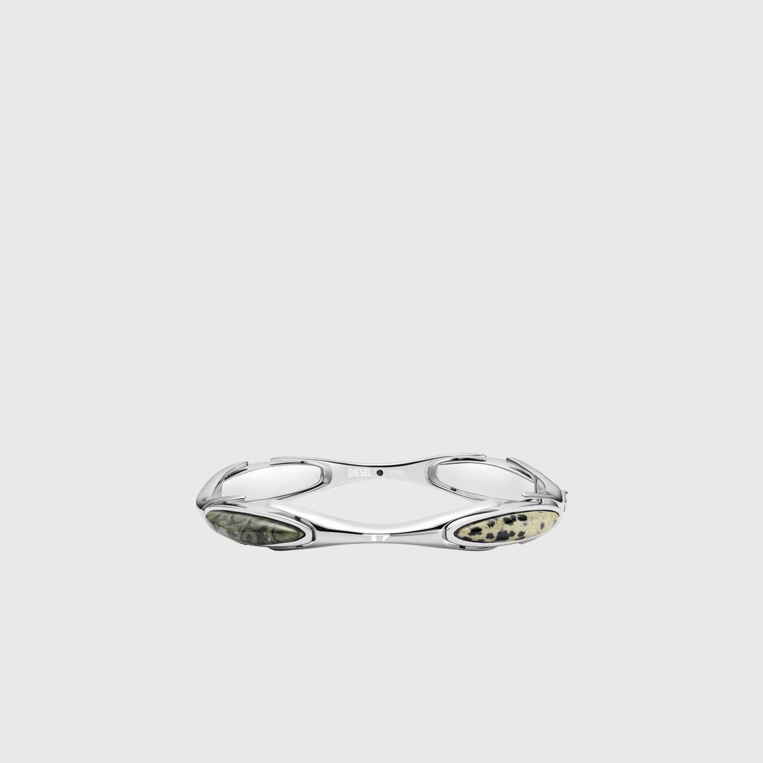 Diesel - Bracelet jonc en acier inoxydable - Bracelets - Mixte - Gris argenté