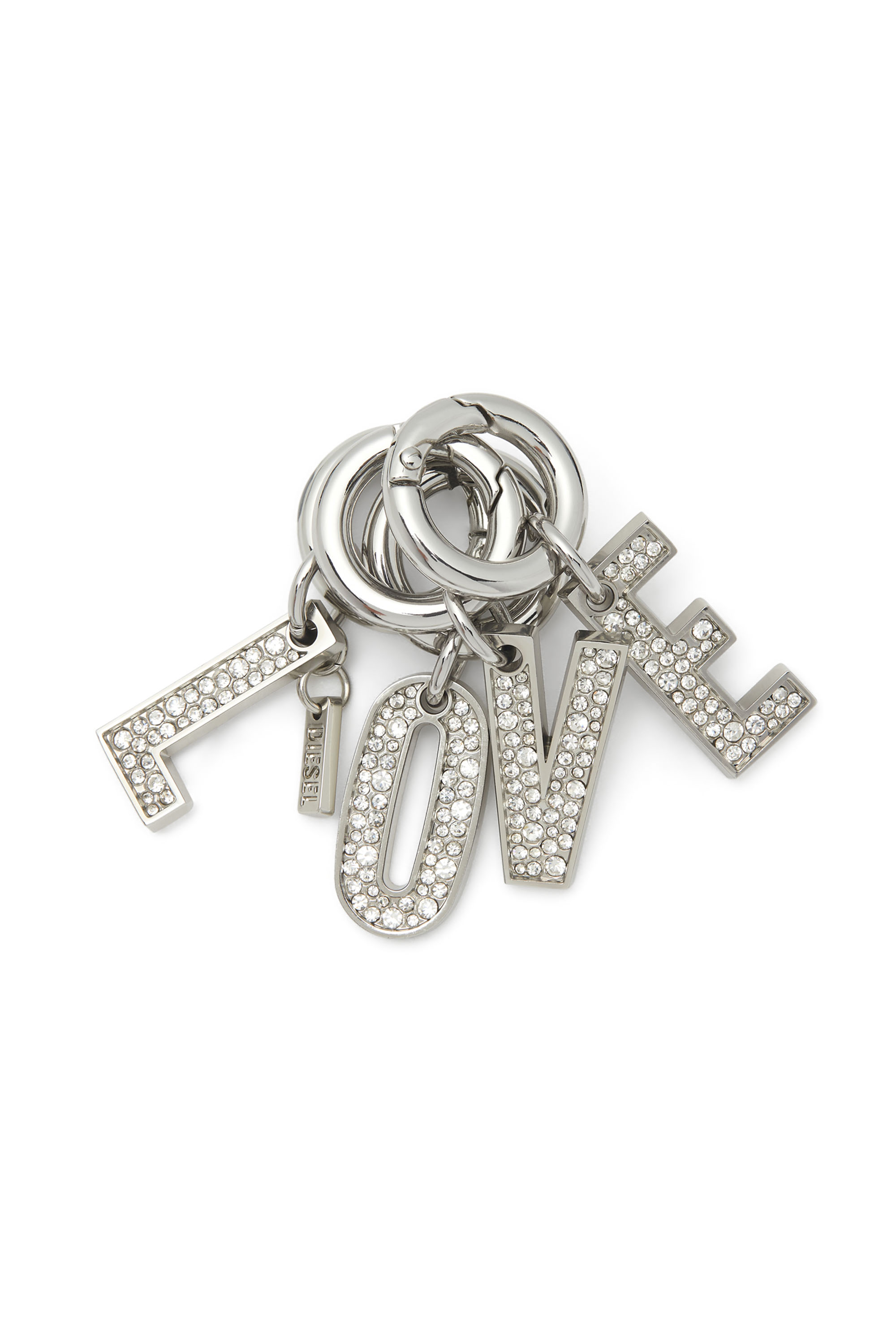 Diesel Naisten Hopea - Charms With Love Lettering - Charms And Keyrings - Woman Uni