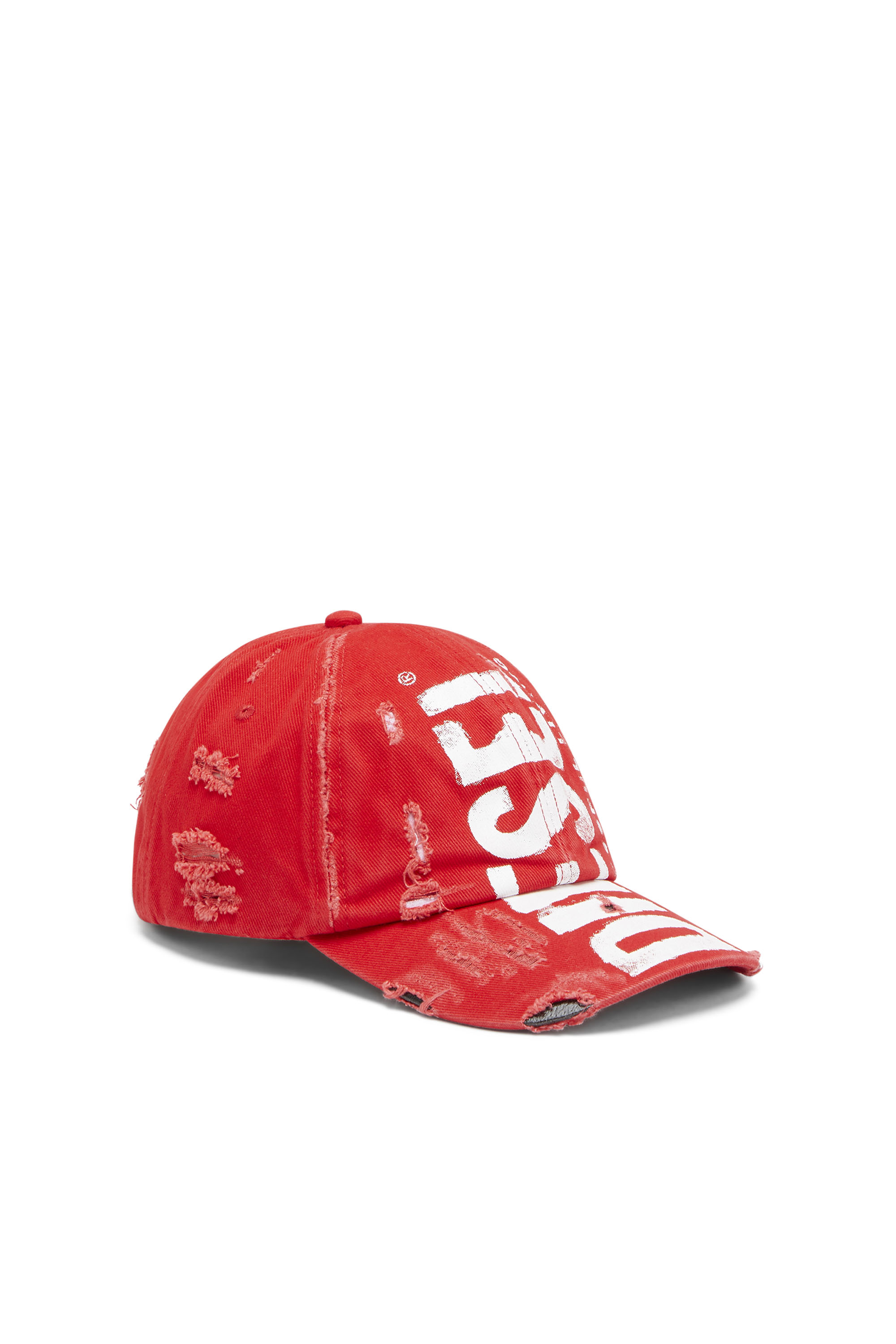 Diesel - Berretto da baseball con scritta Diesel - Cappelli - Unisex - Rosso