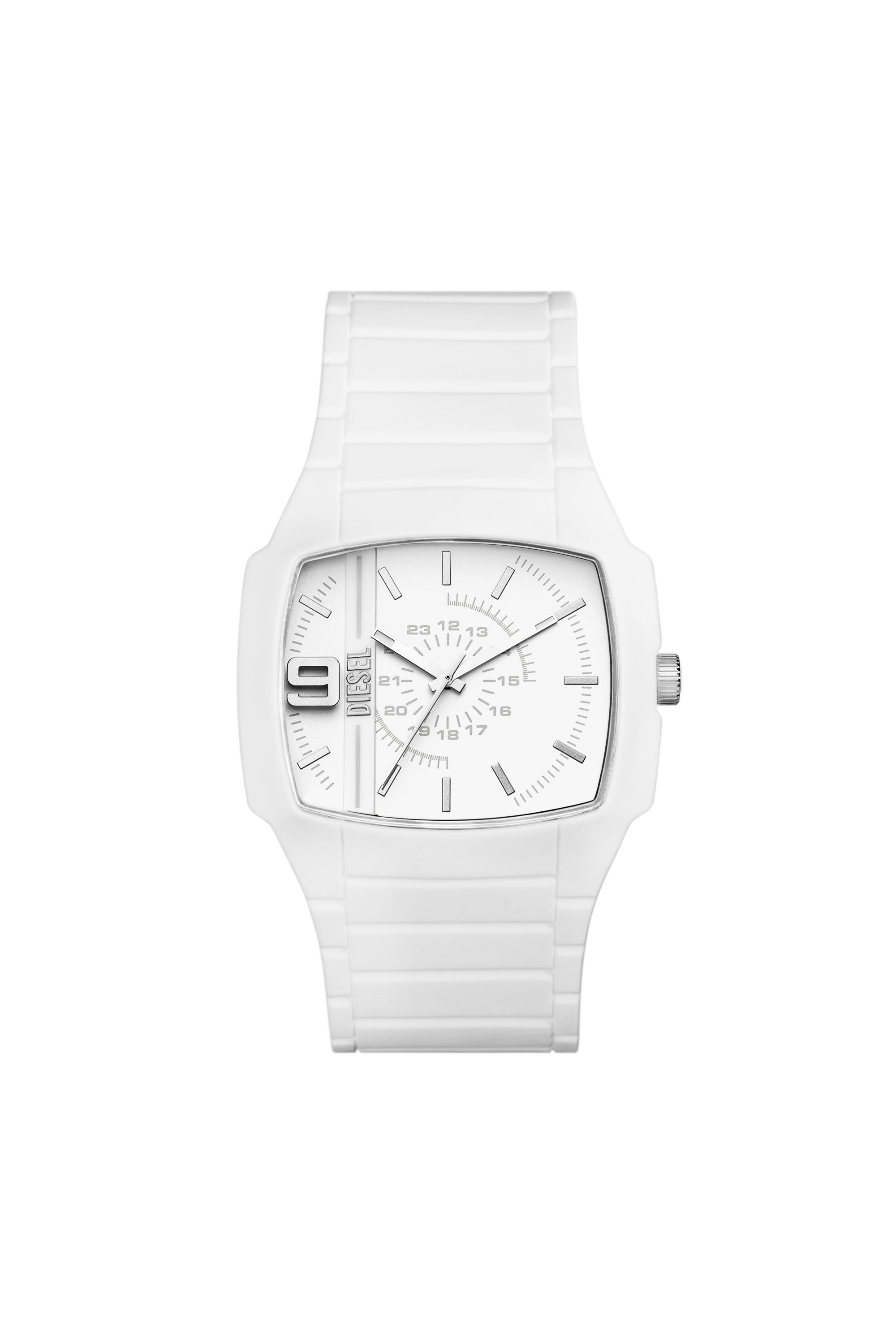Diesel - Cliffhanger 2.0 Armbanduhr aus weißem Silikon - Uhren - Herren - Weiss