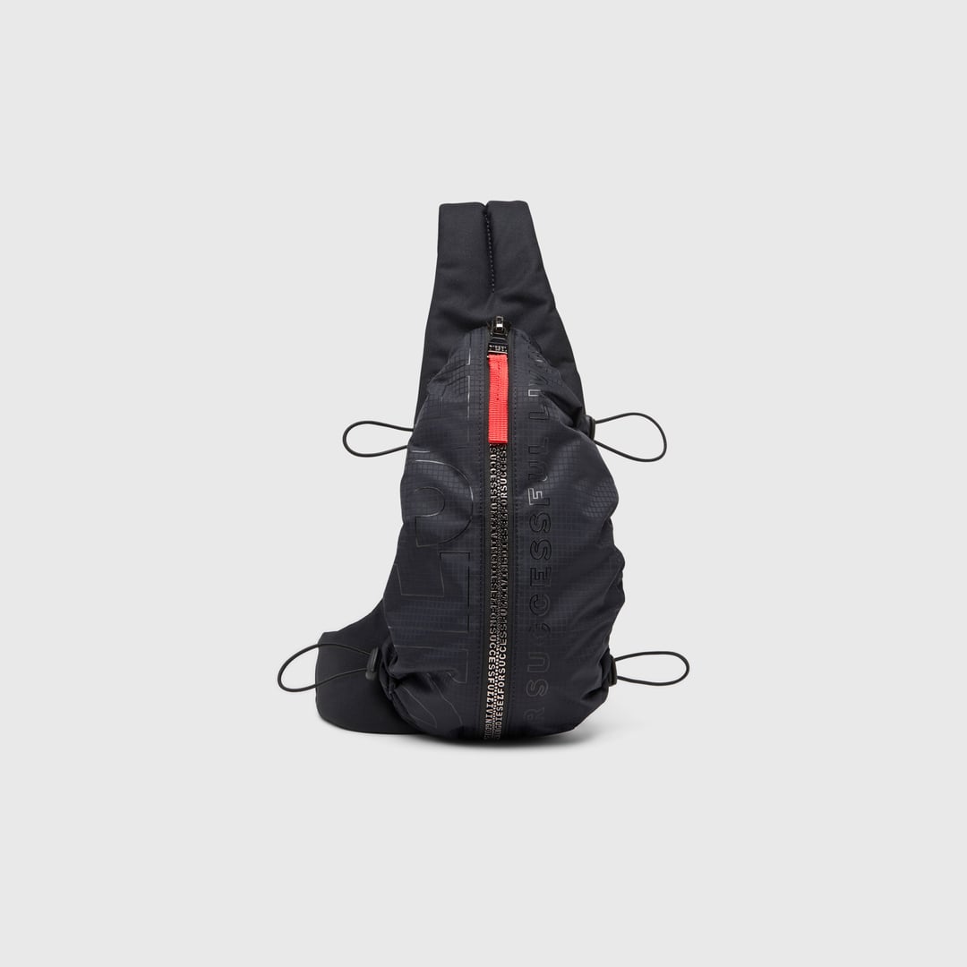 Diesel - Zip-D-Sling bag in check-jacquard shell - Crossbody Bags - Man - Black