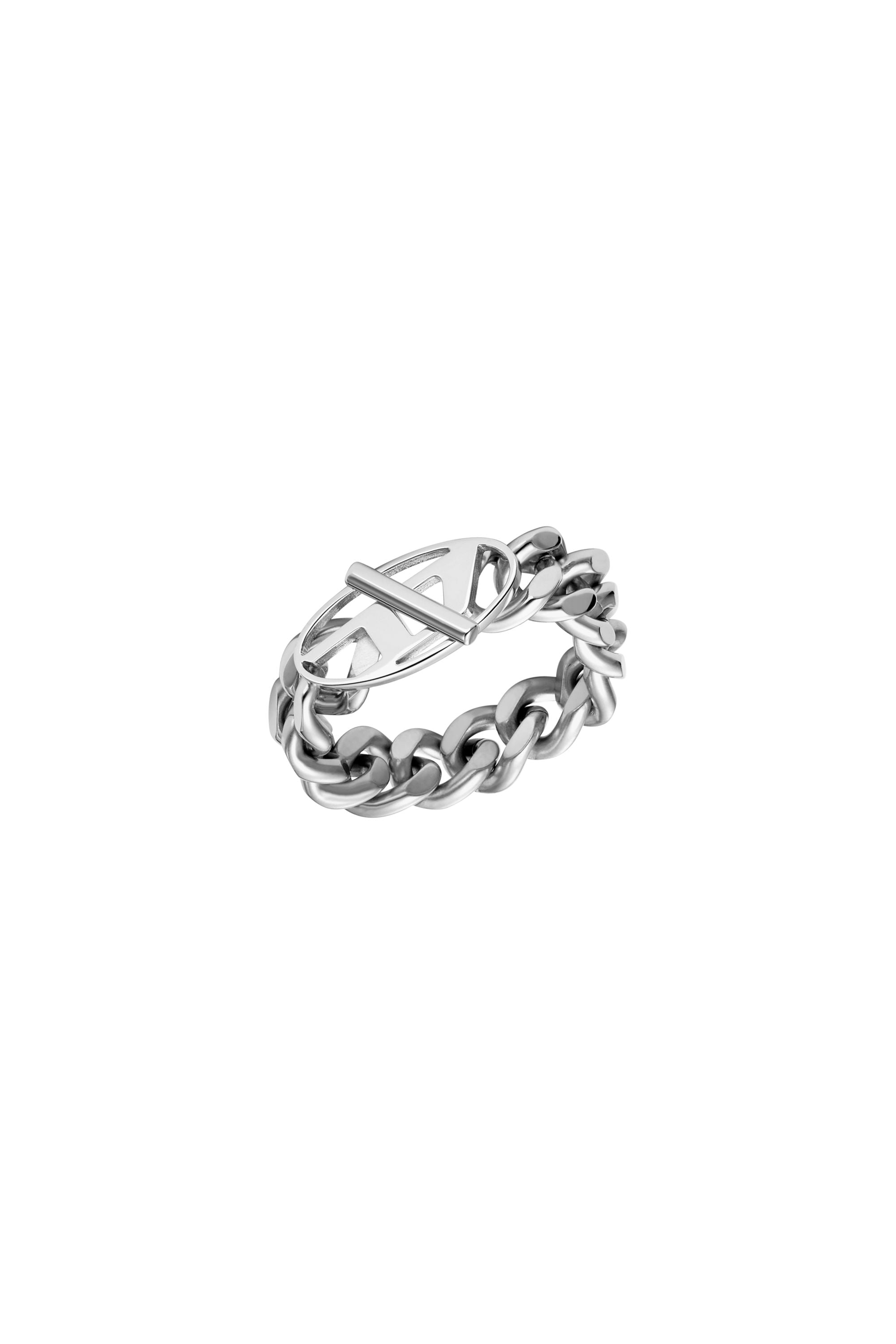 Diesel - Stainless Steel Soft Chain Ring - Rings - Unisex - Silver