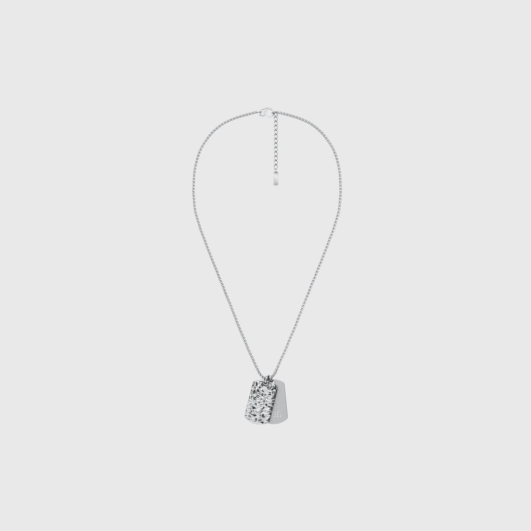 Diesel - Collier plaque militaire (dog tag) en acier inoxydable - Colliers et chaînes - Mixte - Gris argenté