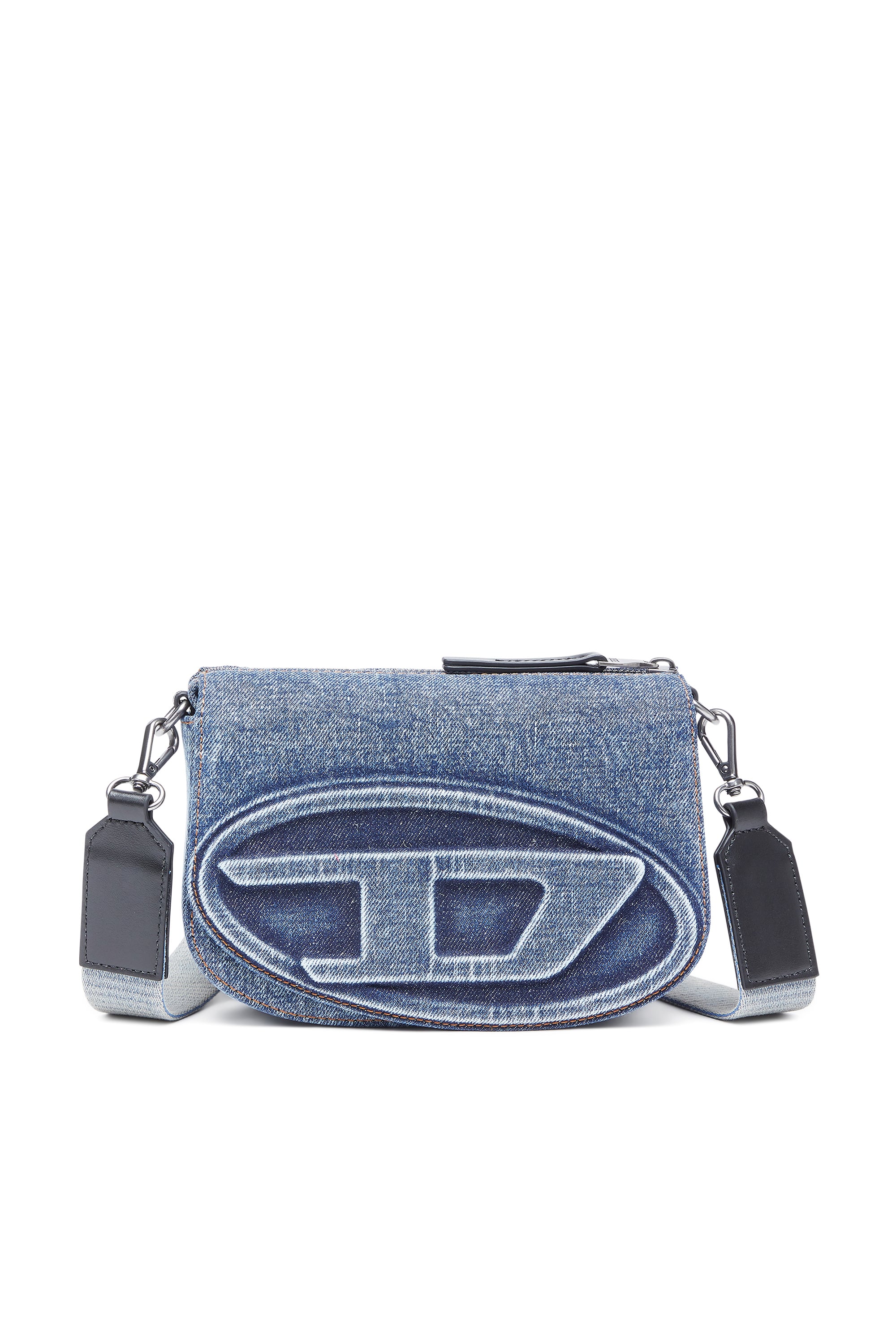 Diesel - 1DR Camera Bag-Camera bag in solarised denim - Crossbody Bags - Unisex - Blue