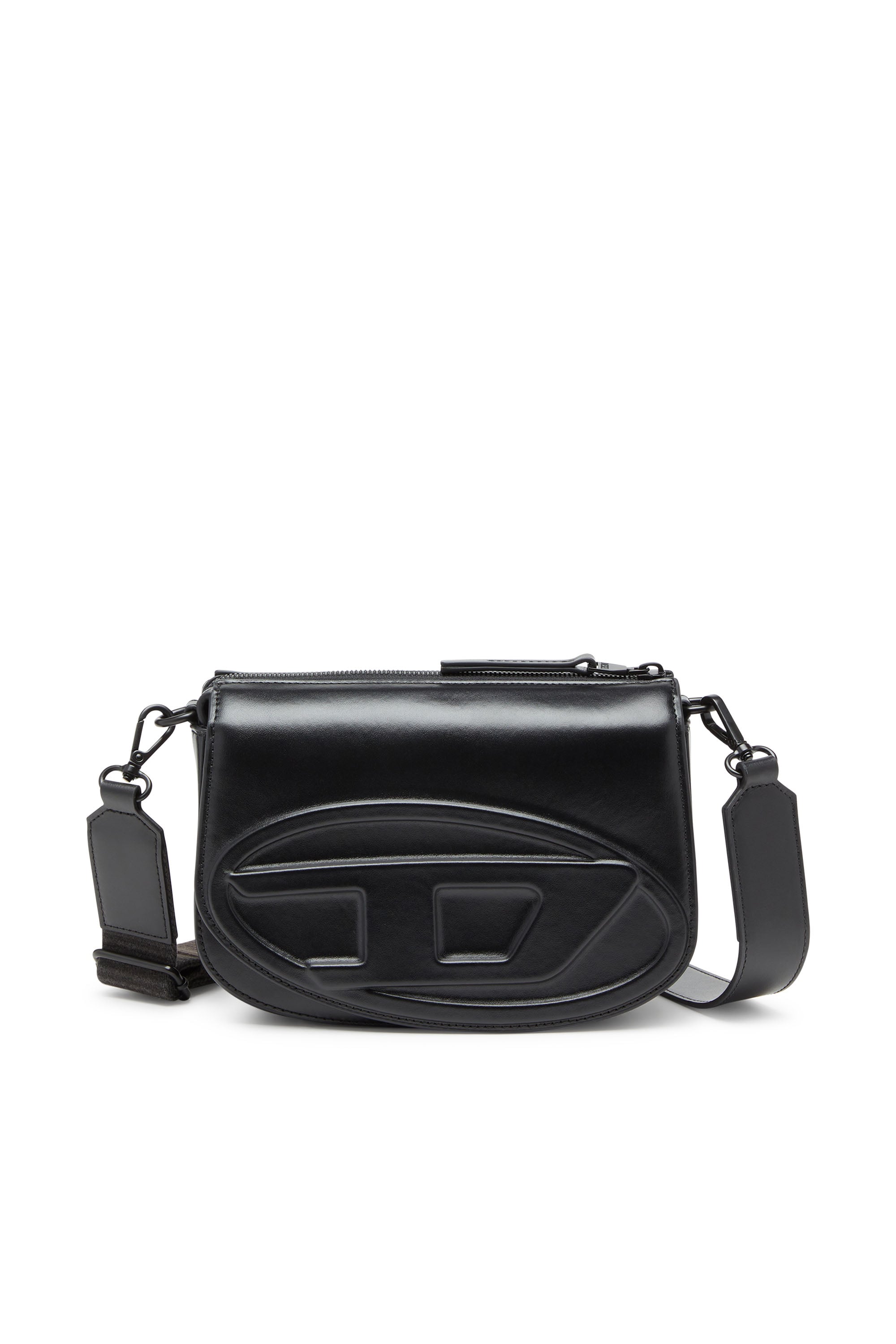 Diesel - 1DR-Camera bag in premium leather - Crossbody Bags - Unisex - Black