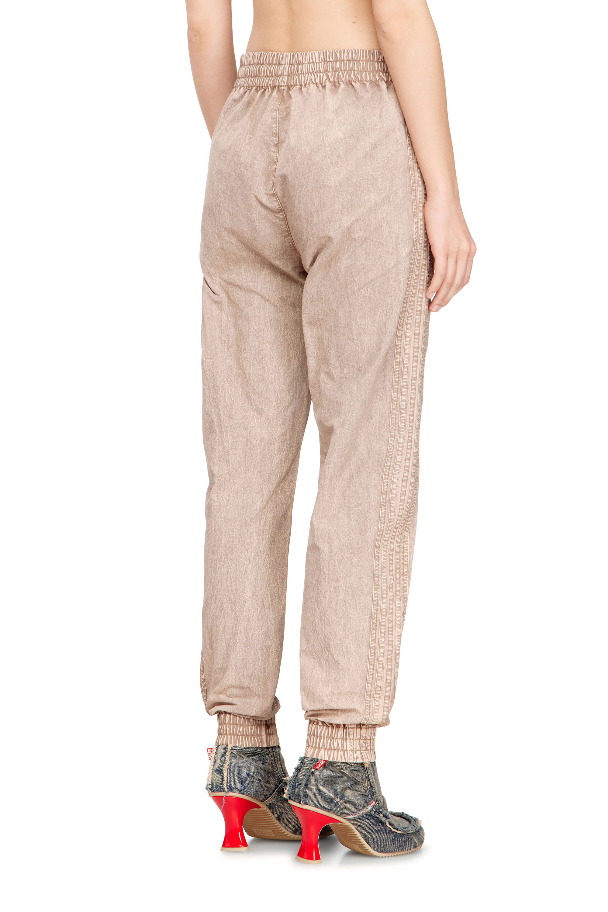 Diesel - P-ARIS, Woman's Track pants in treated Taslan in Beige - 4