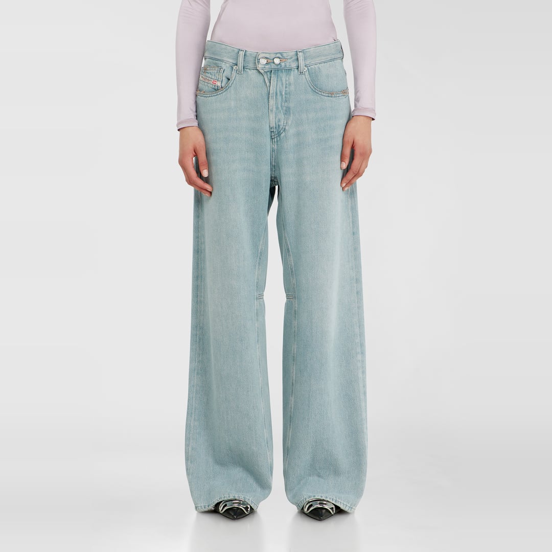 Diesel Relaxed Jeans Low Waist 1996 D-Sire, Light blue, Button fly