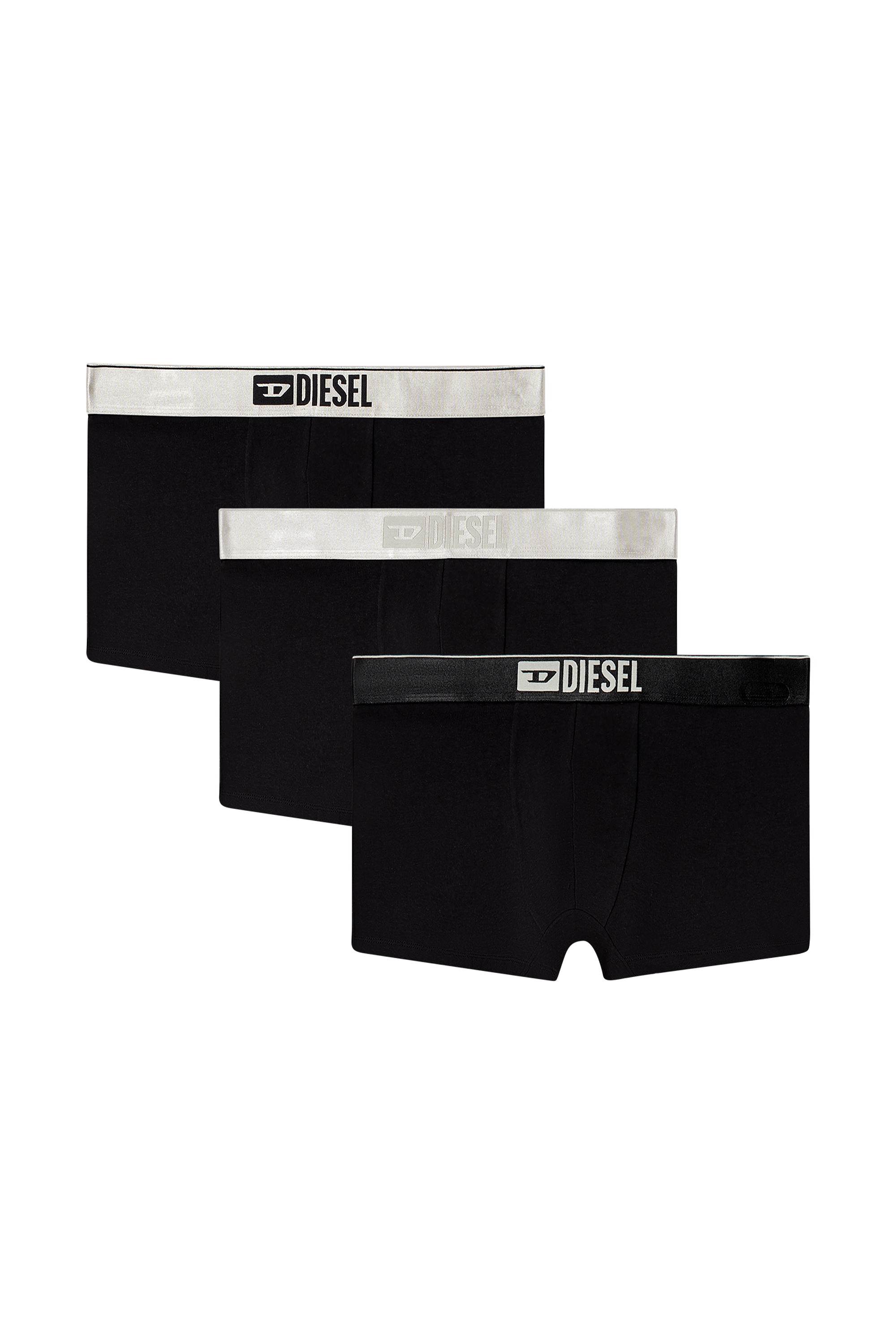 Diesel - DAMIEN-GFT-3PACK, Man's Three-pack boxer briefs with small logo waistband in Black - 2