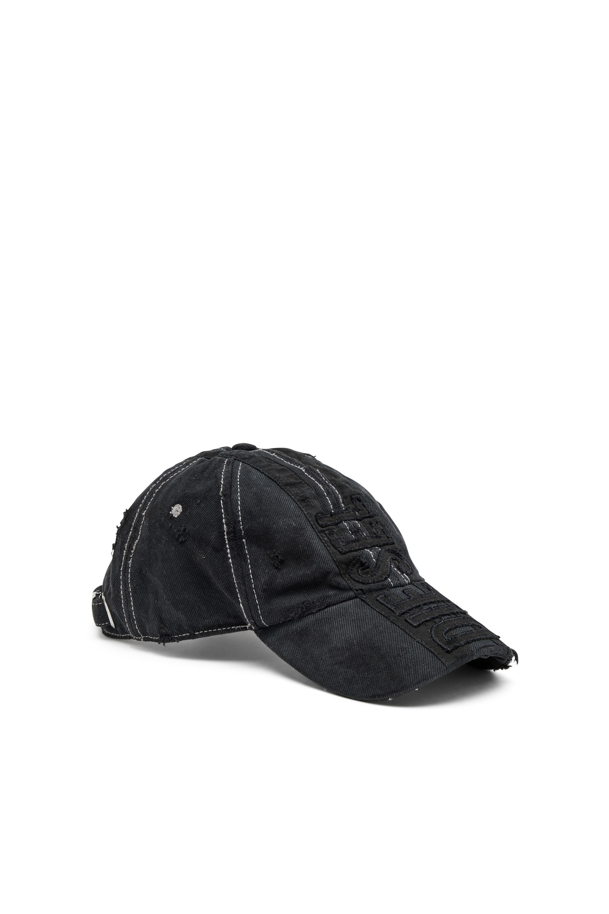 Diesel Baseball Cap With Patches In Black