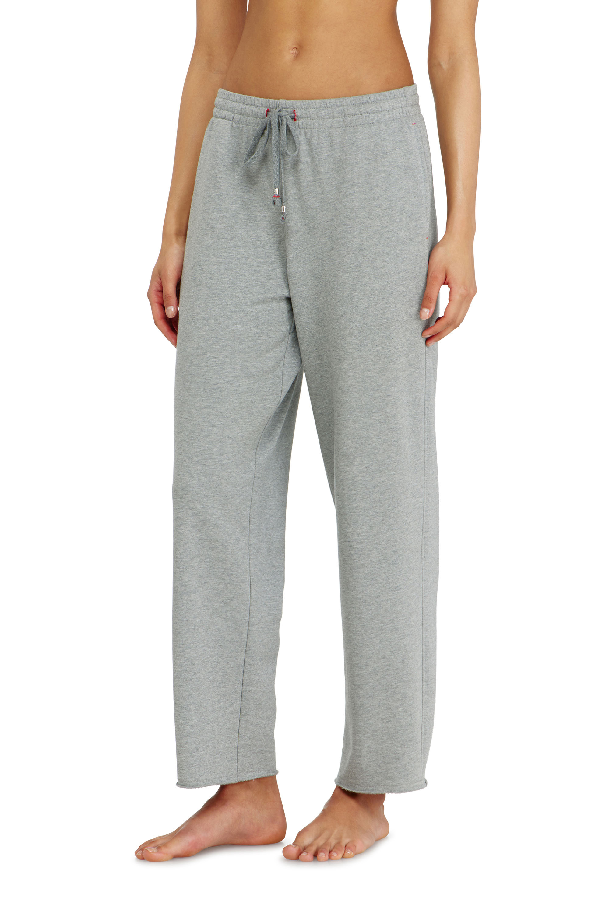 Diesel Women's Grey - Peached Sweatpants With Raw Hems - Pants - Woman Xxs