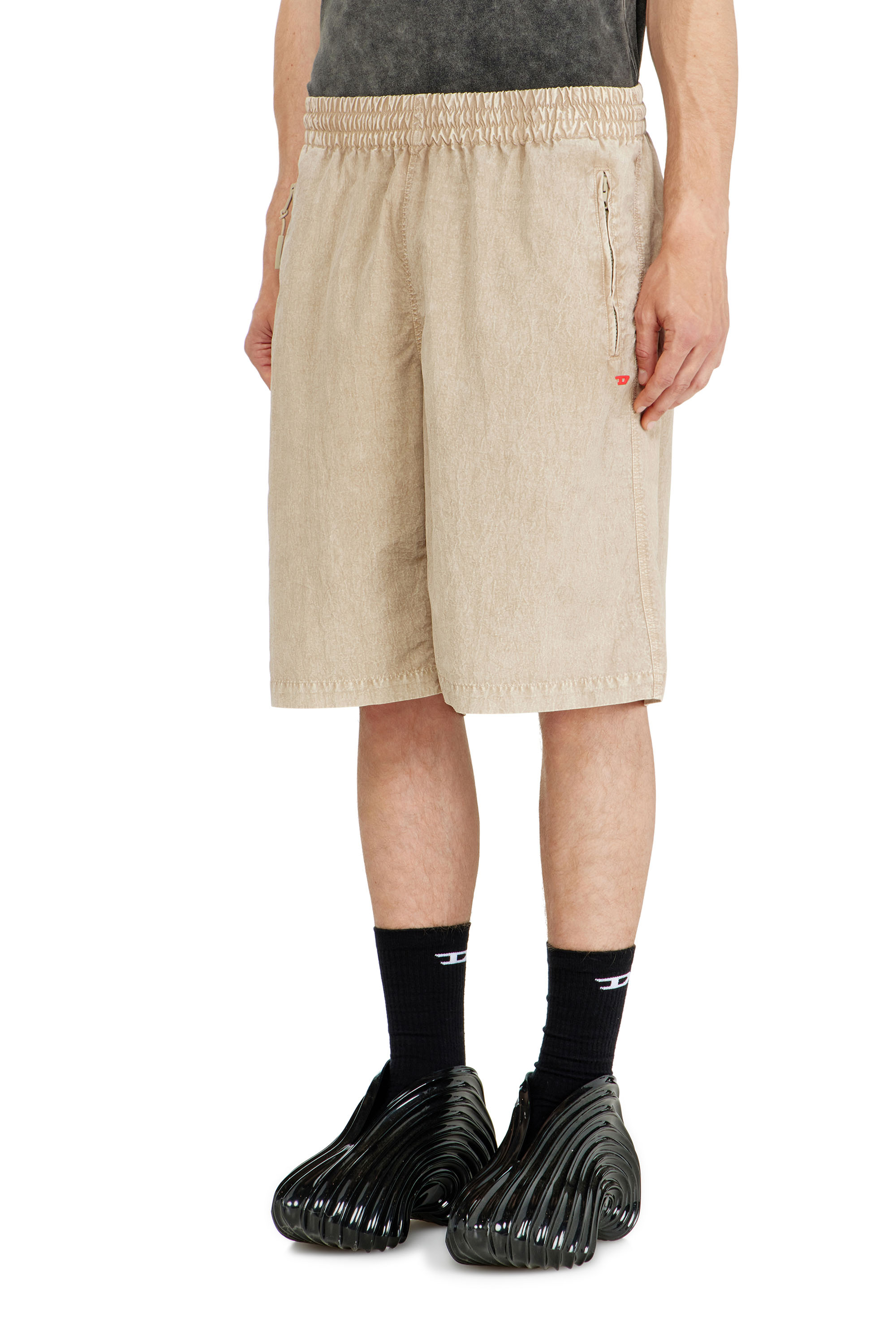 Diesel - Treated nylon shorts - Shorts - Man - Beige