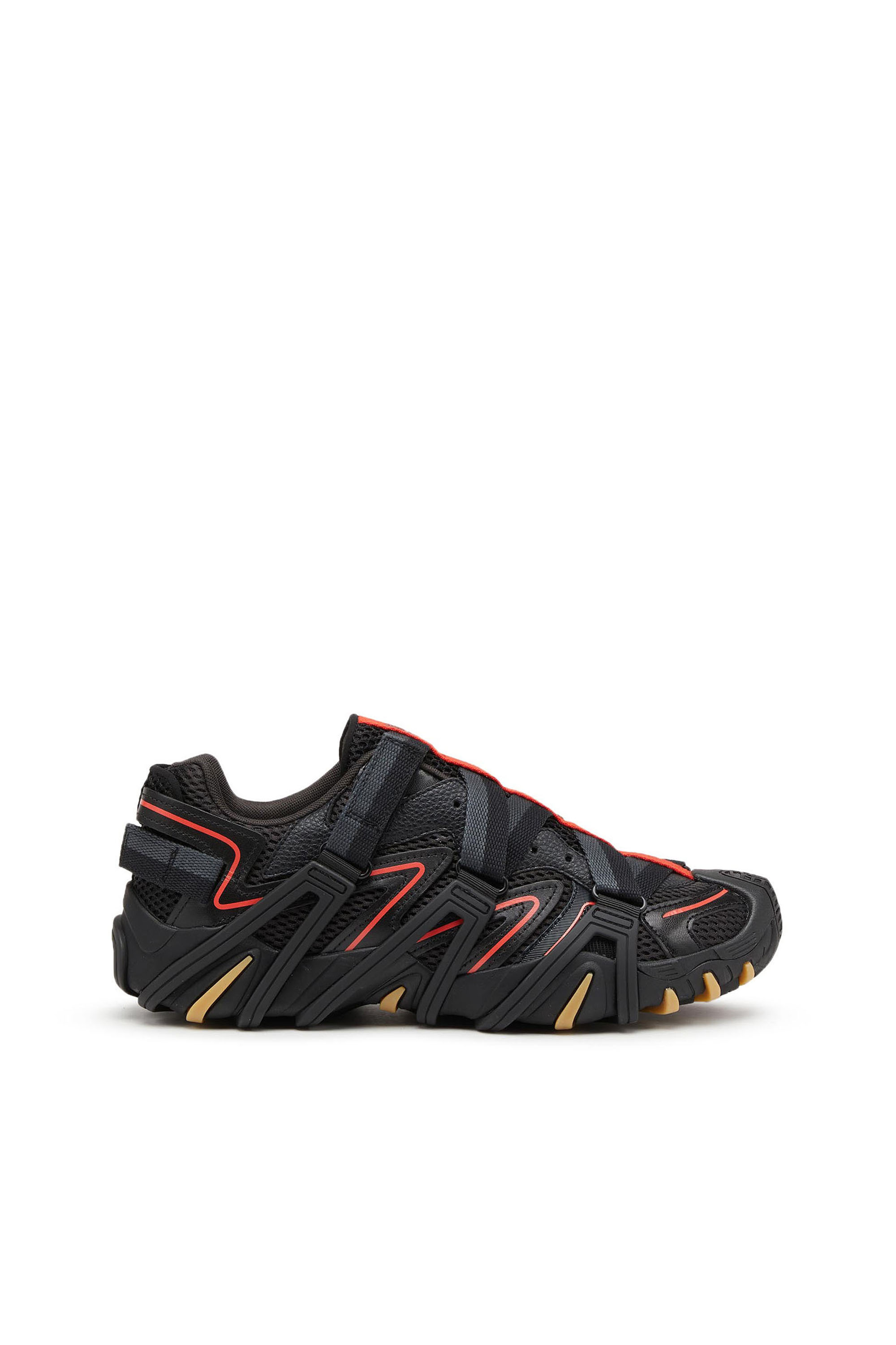 Diesel - S-Prototype-CR - Caged sneakers in mesh and leather - Sneakers - Man - Black