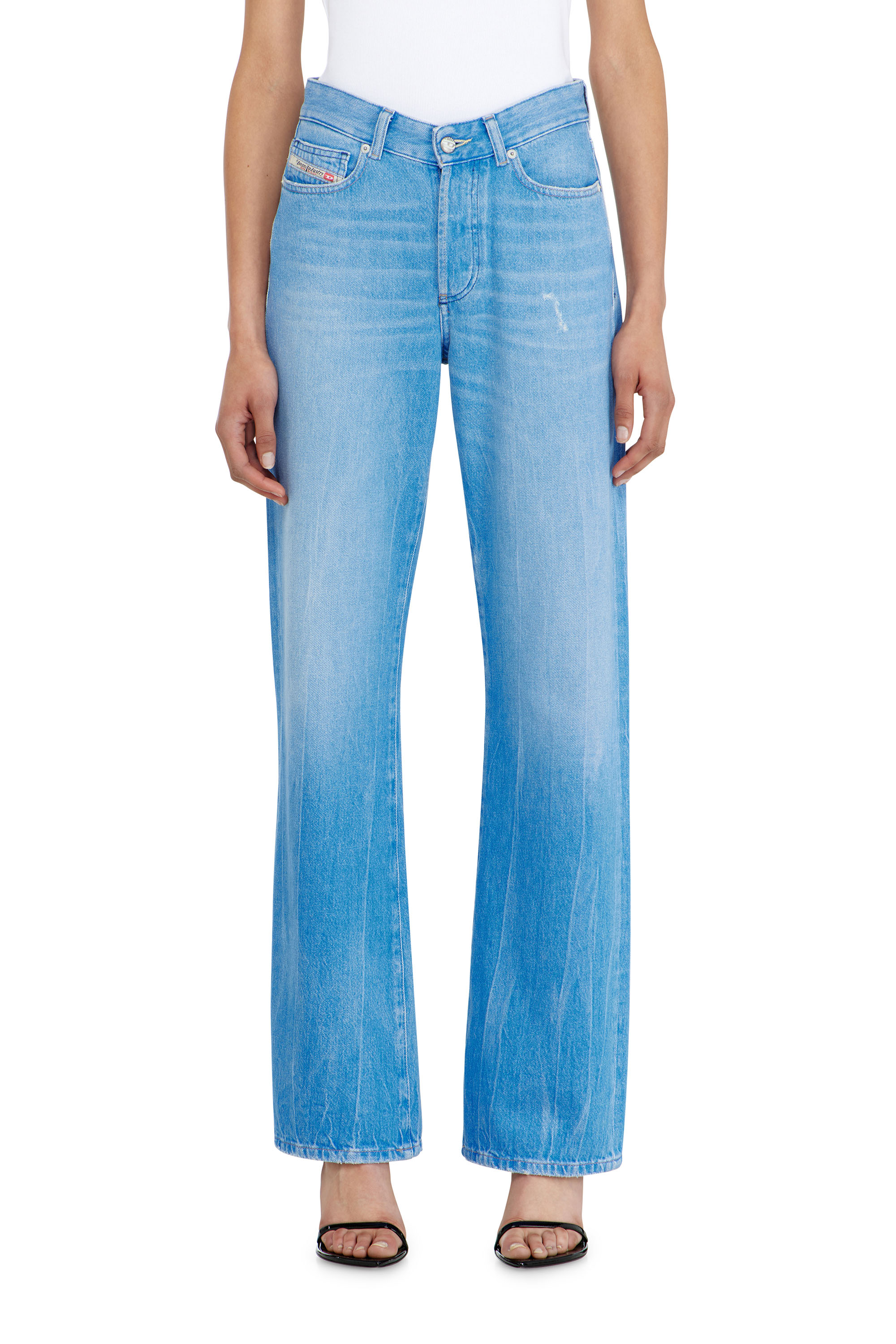 Diesel Regular Jeans High Waist 1971 D-Sent, Light blue, Button fly