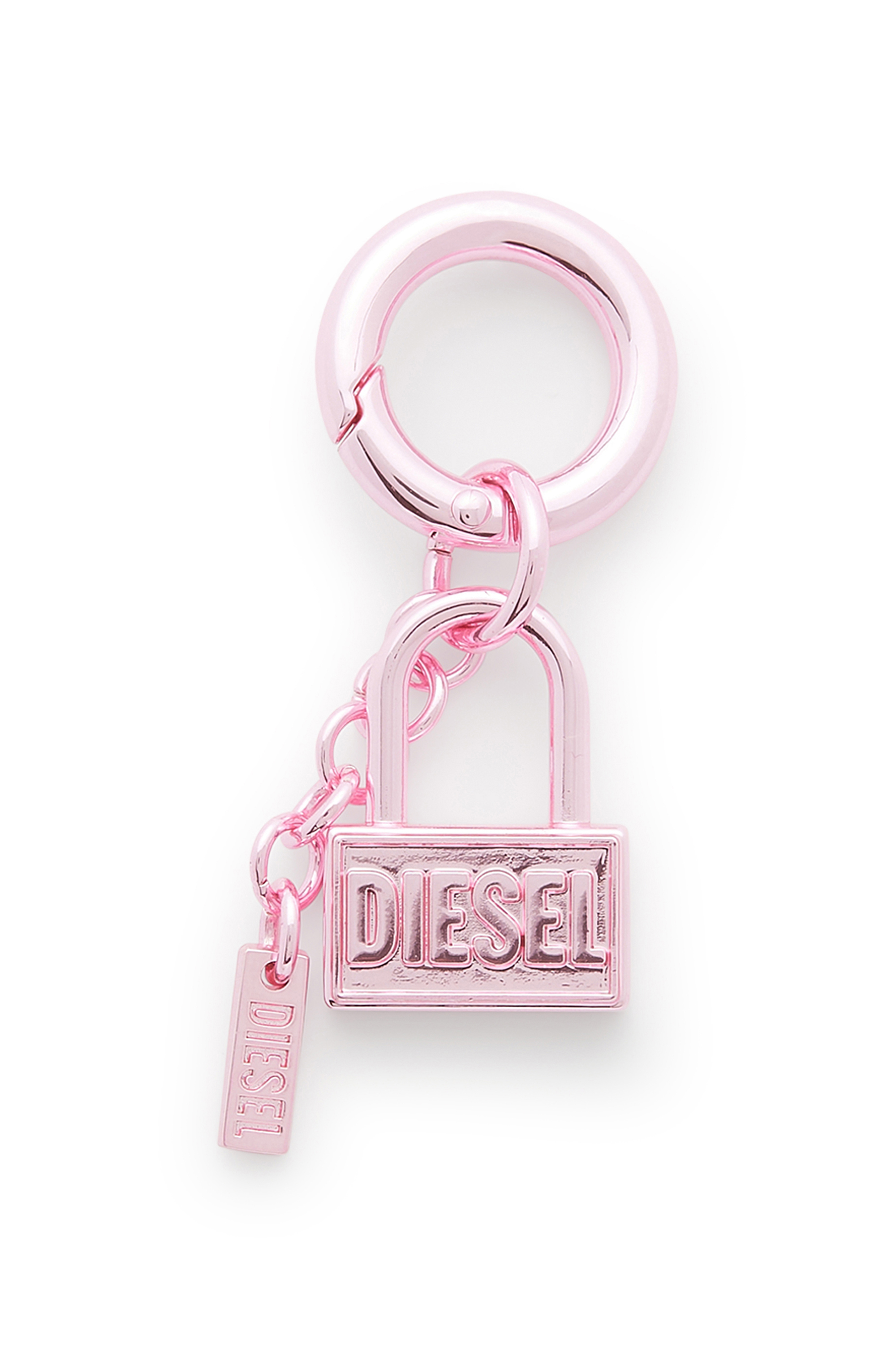 Diesel Unisex Pink - Metal Keyring Charm With Padlock Design - Charms And Keyrings Uni