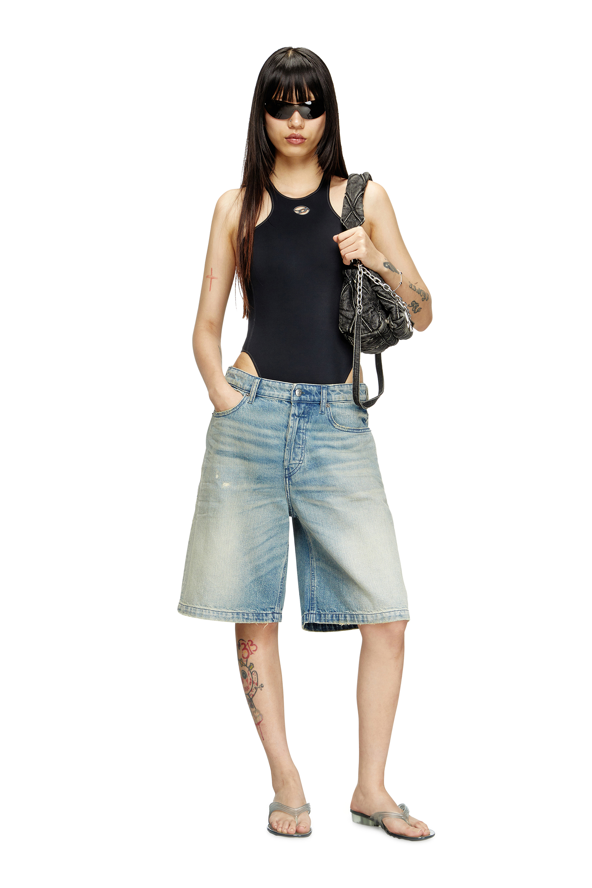 Diesel - MELISSA QUANTUM THONG, Woman's Sculptural flip-flops in Melflex&reg; in Light Grey - 2